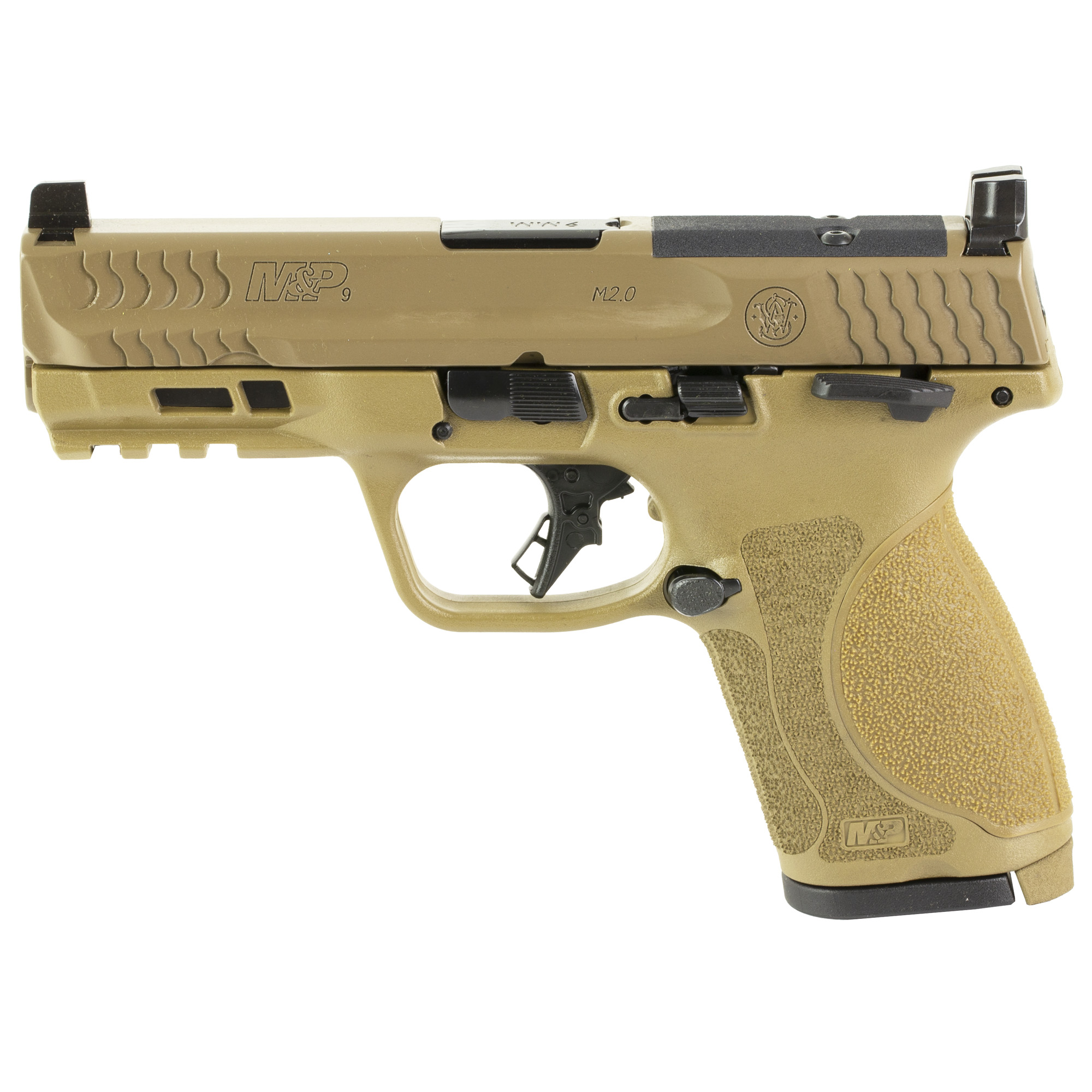 Smith & Wesson M&P M2.0 Striker Fired 4″ 9mm 10rd Fixed Sights – Flat Dark Earth