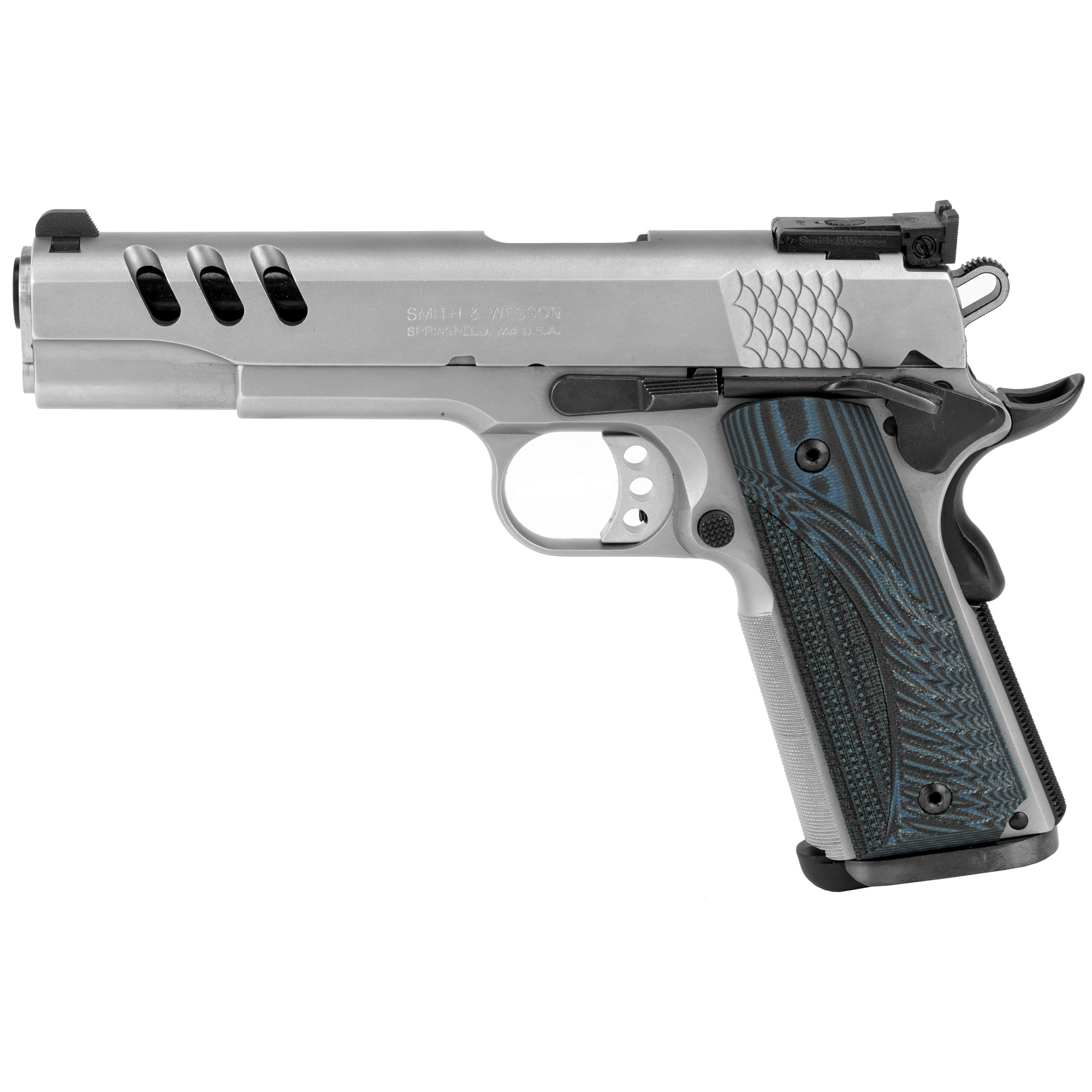 Smith & Wesson 1911 Performance Center 5″ 45 ACP 8rd Adjustable Sights – Silver