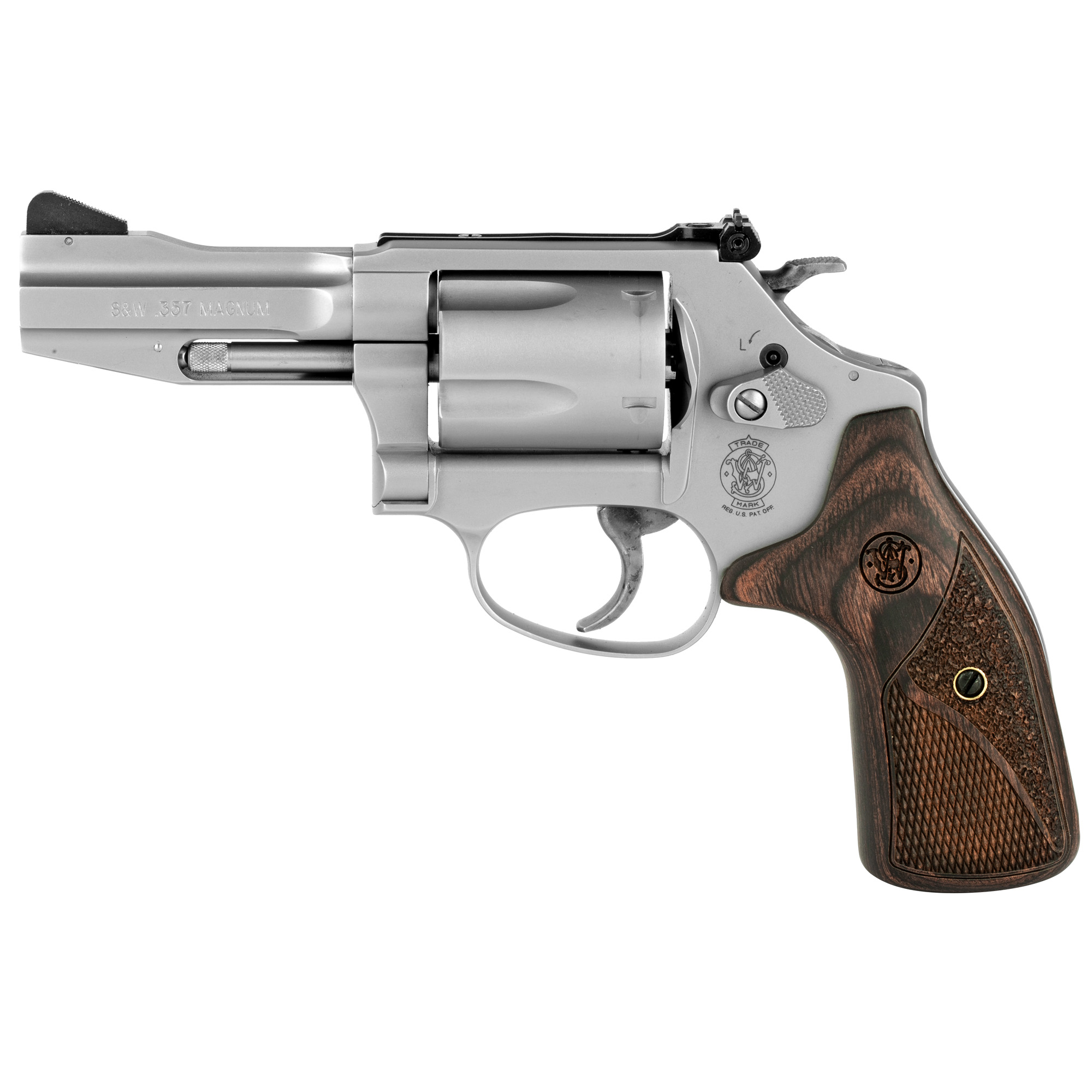 Smith & Wesson 60 Pro Series Double Action 3″ 357 Magnum 5rd Night Sight Front Only – Silver