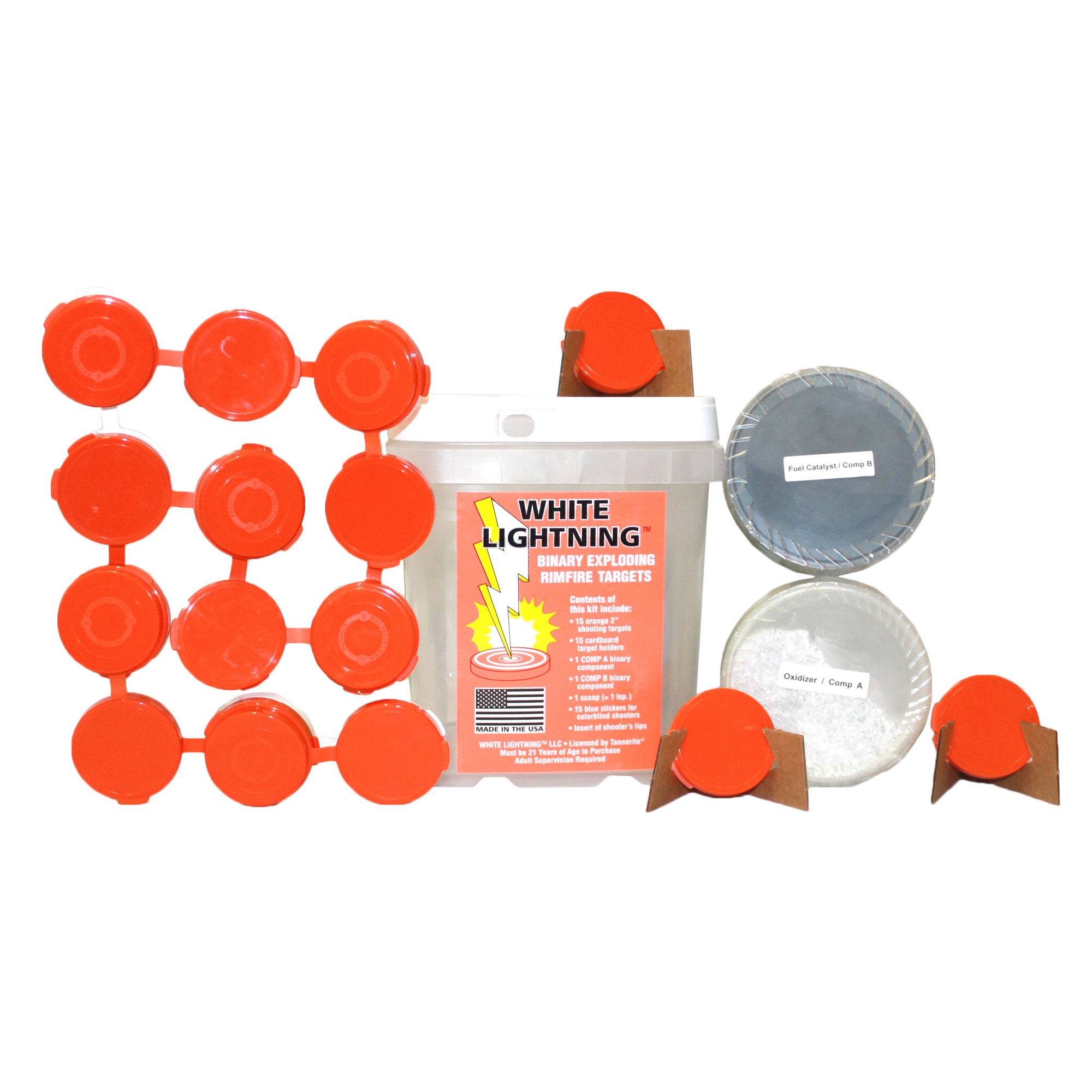 Tannerite White Lightning Rimfire Target Kit – 15/Pack