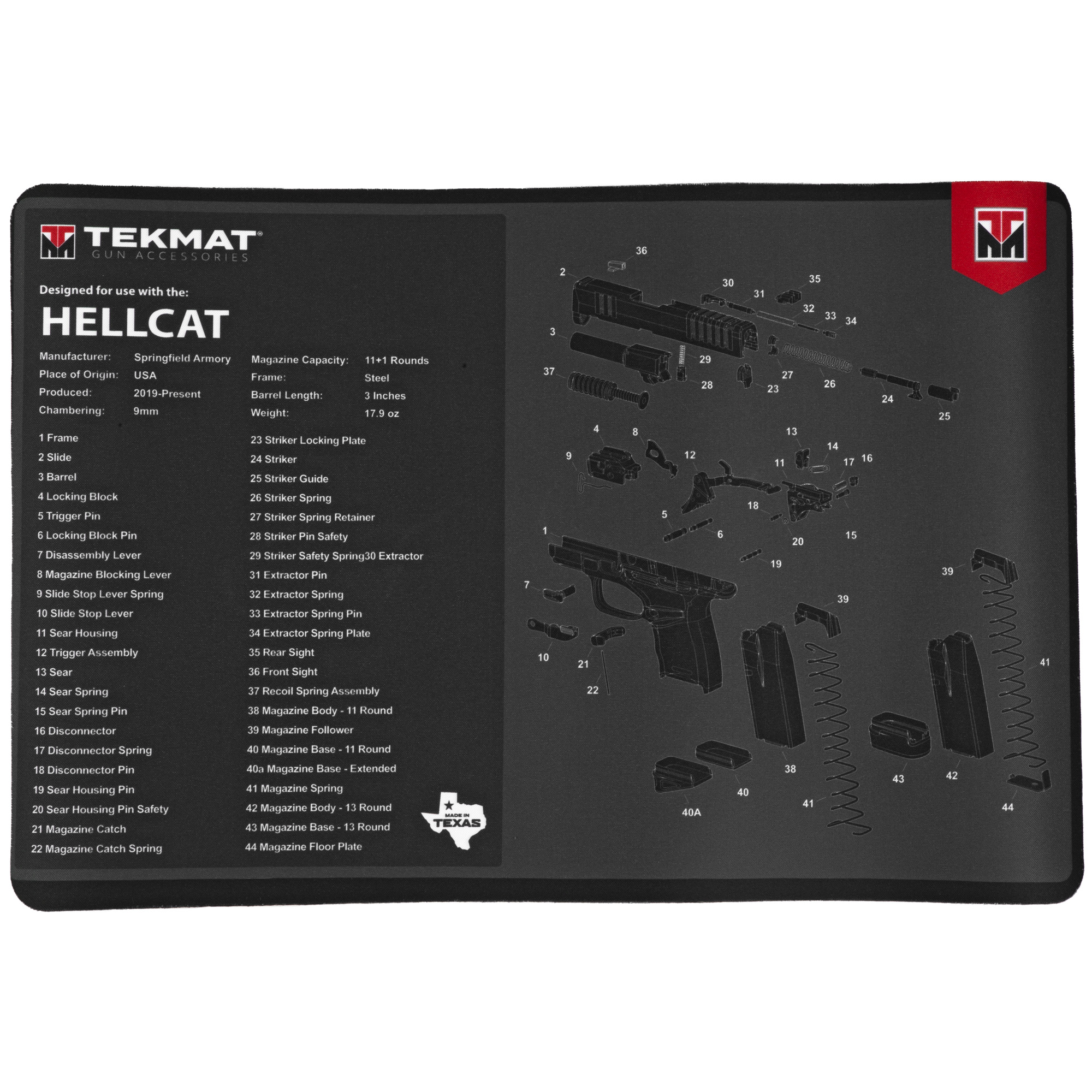 TekMat Original Mat Springfield Hellcat 11″x17″