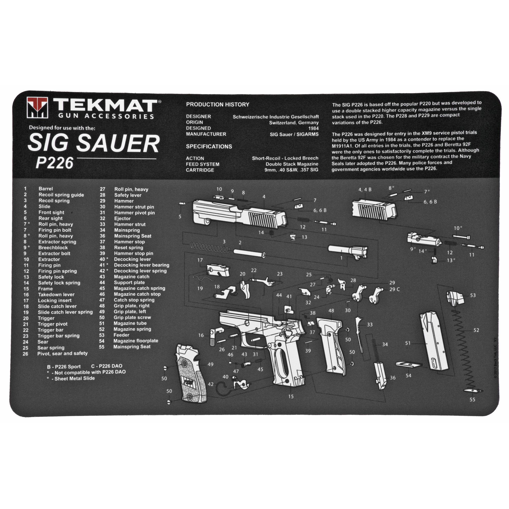 TekMat Sig P226 11″x17″