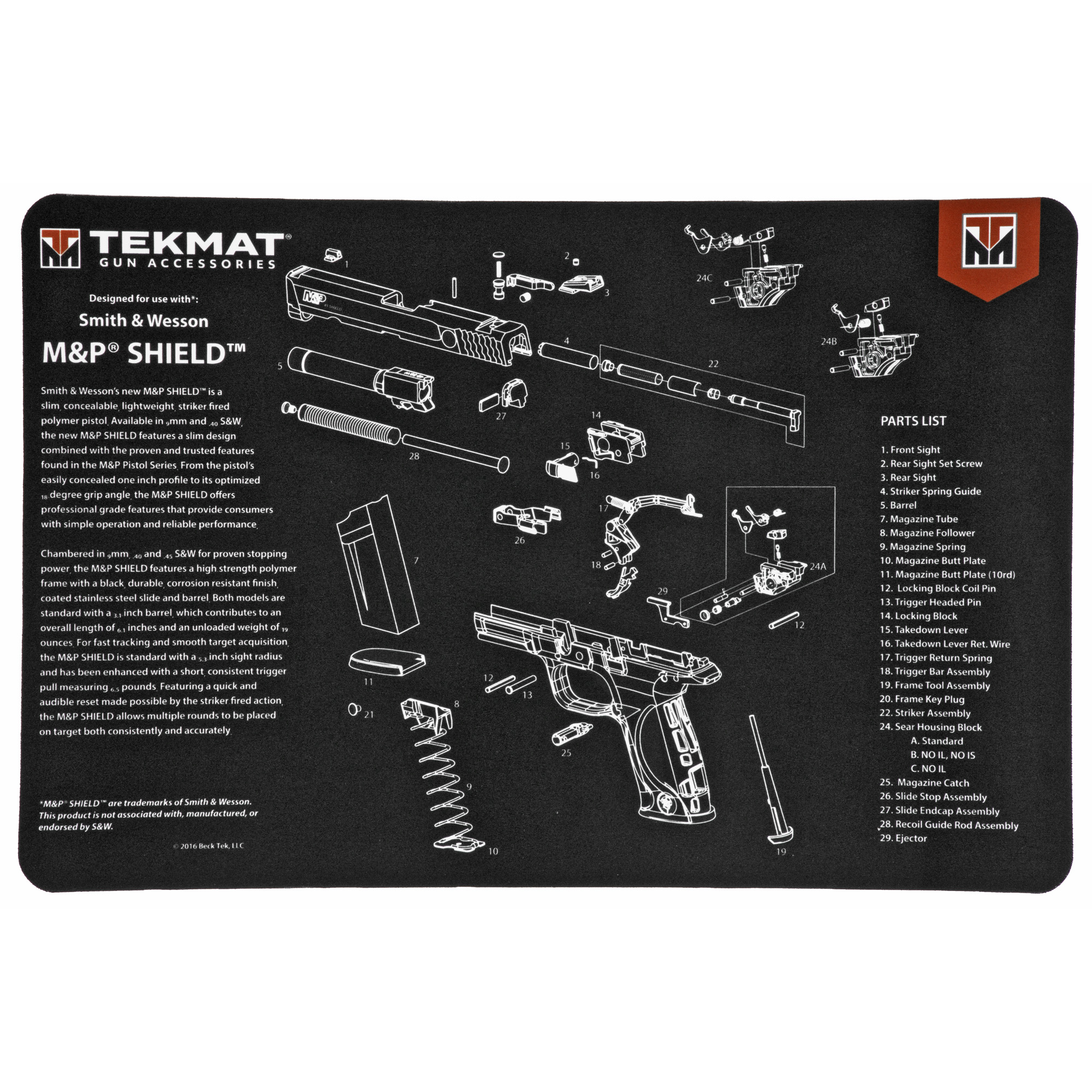 TekMat S&W M&P SHIELD 11″x17″