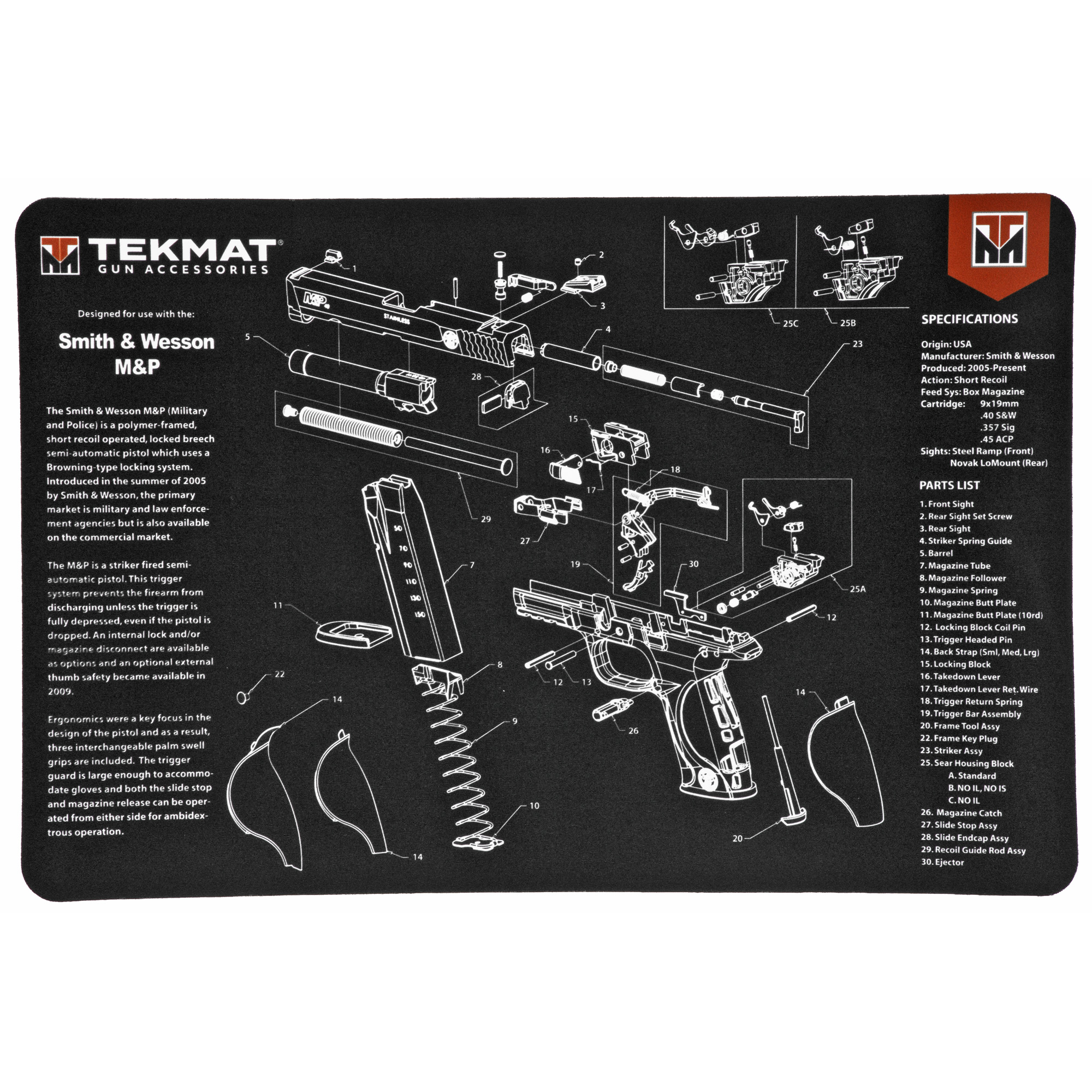 TekMat S&W M&P 11″x17″