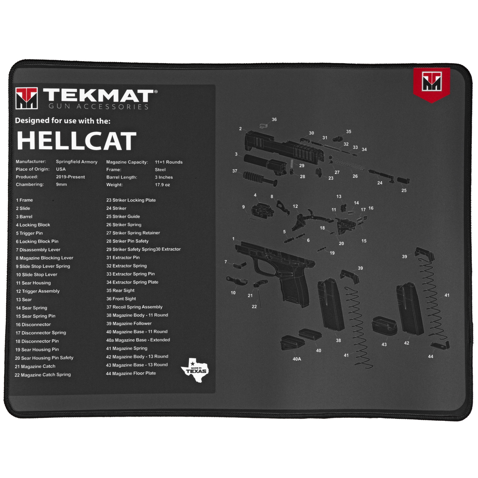 TekMat Ultra Mat Springfield Hellcat 15″x20″