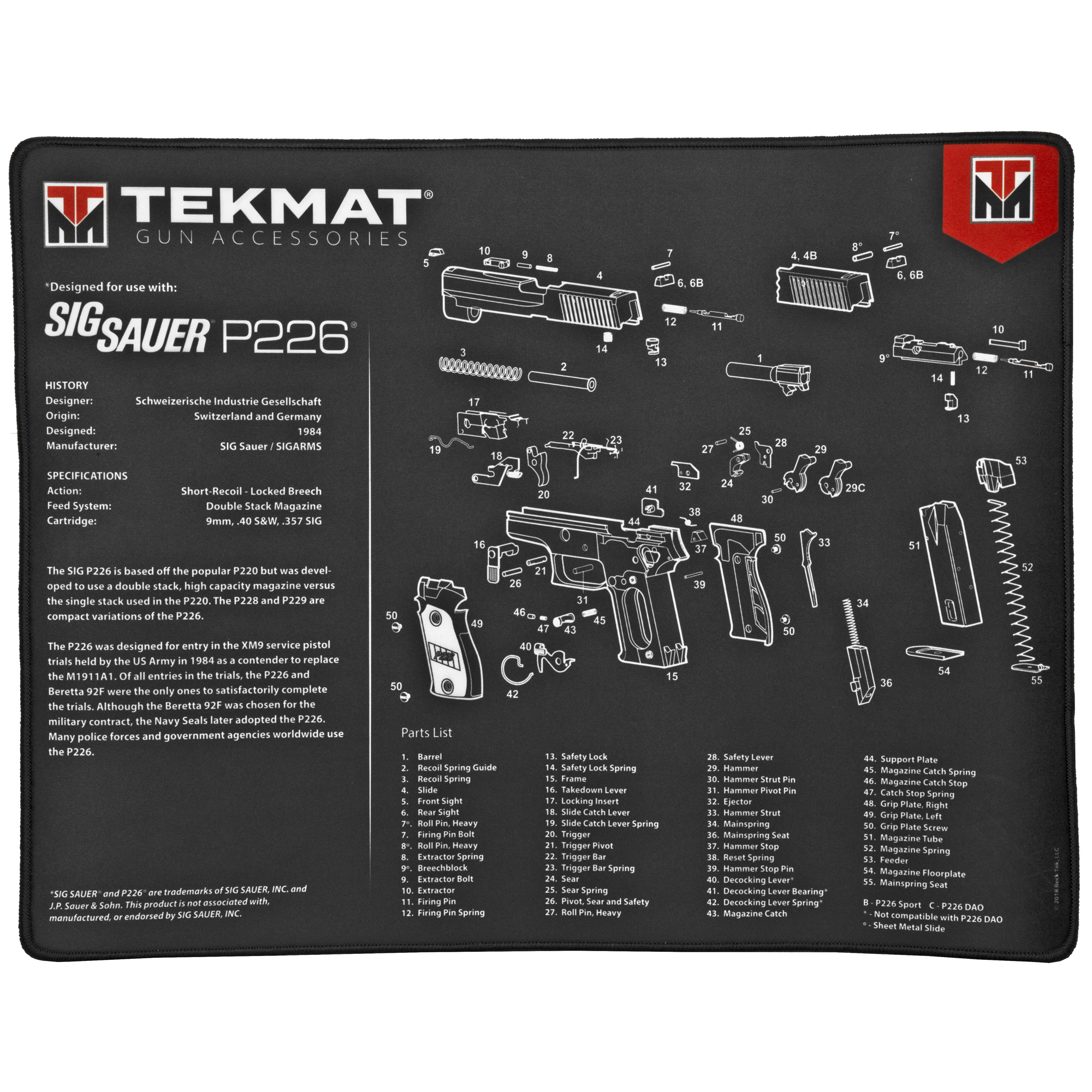 TekMat Sig P226 Ultra20 15″x20″