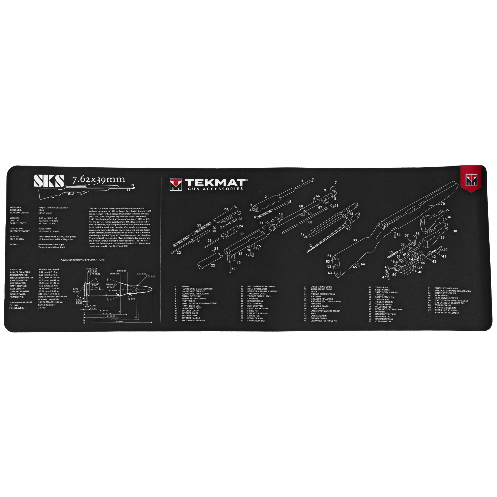 TekMat Long Gun SKS 12″x36″