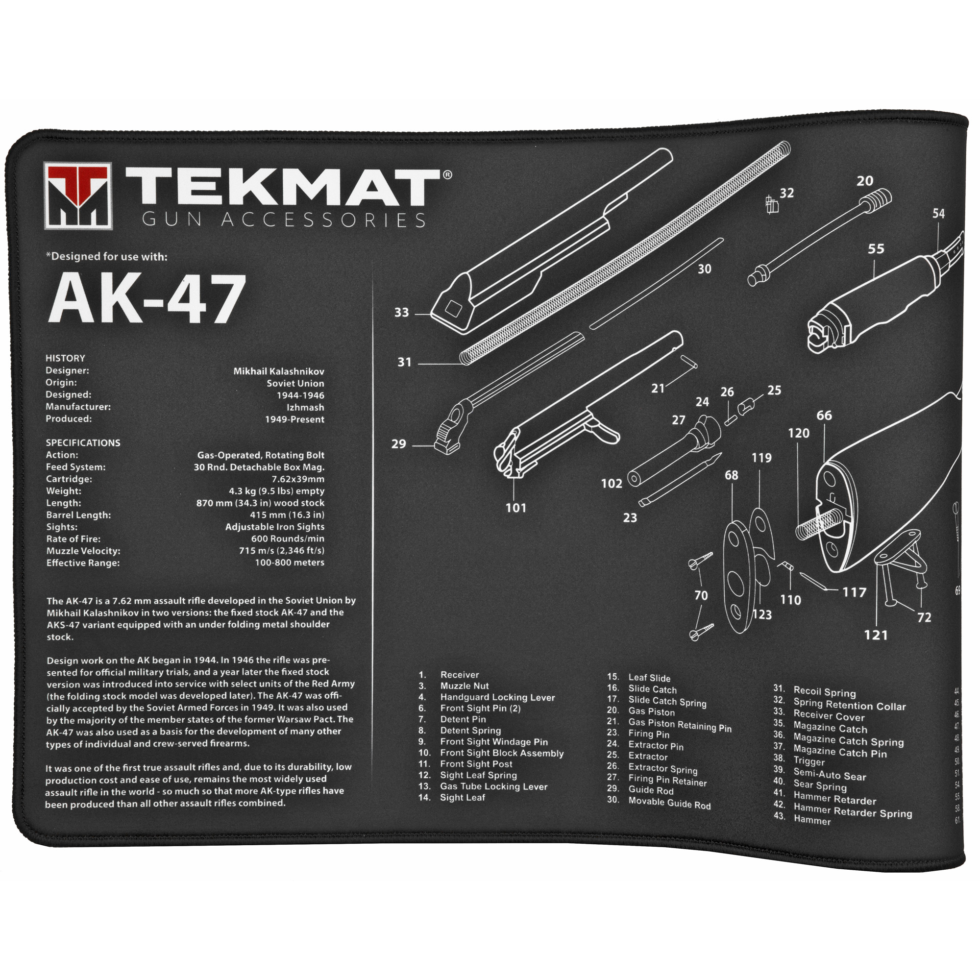 TekMat AK-47 Ultra44 15″x44″