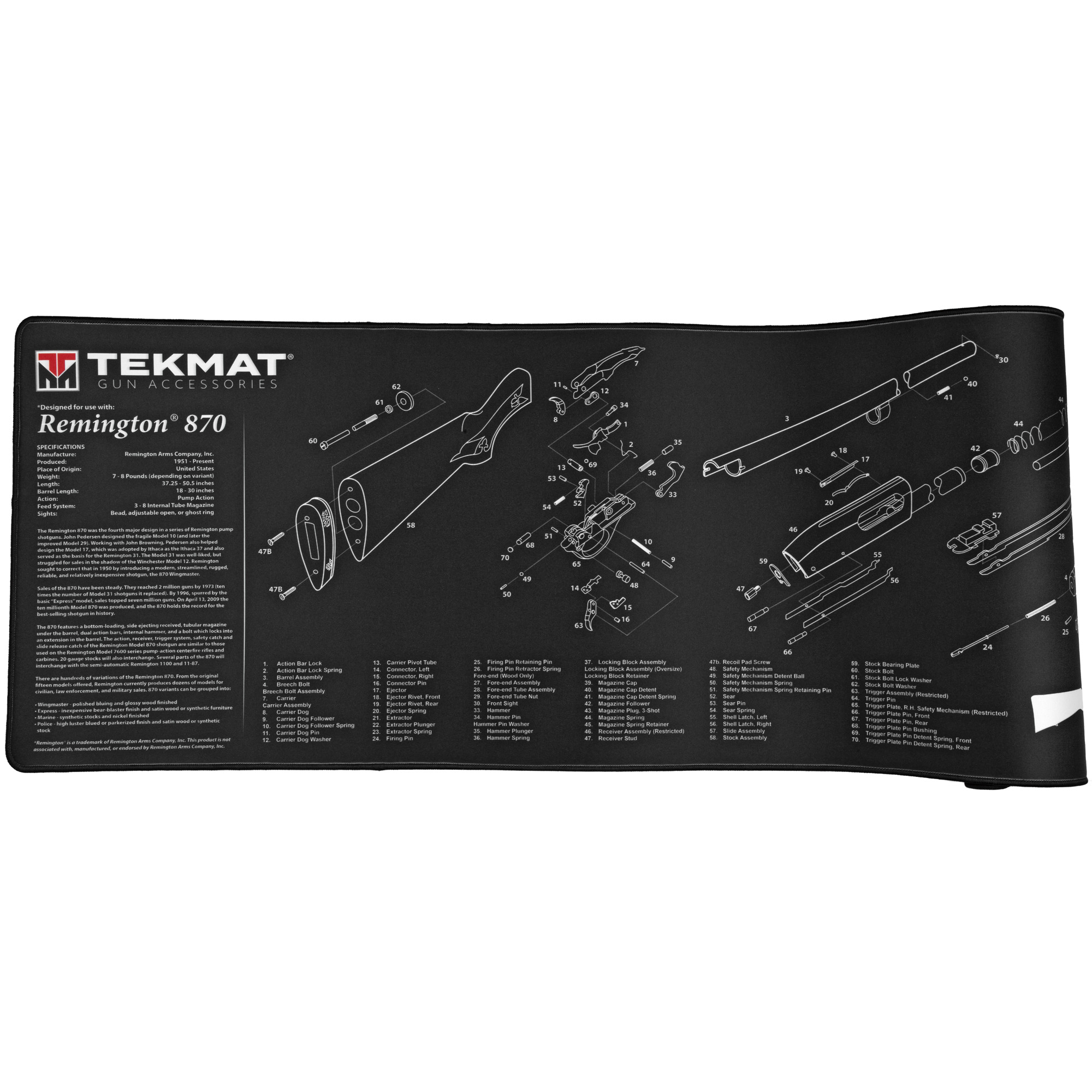 TekMat Ultra Mat Remington 870 15″x44″