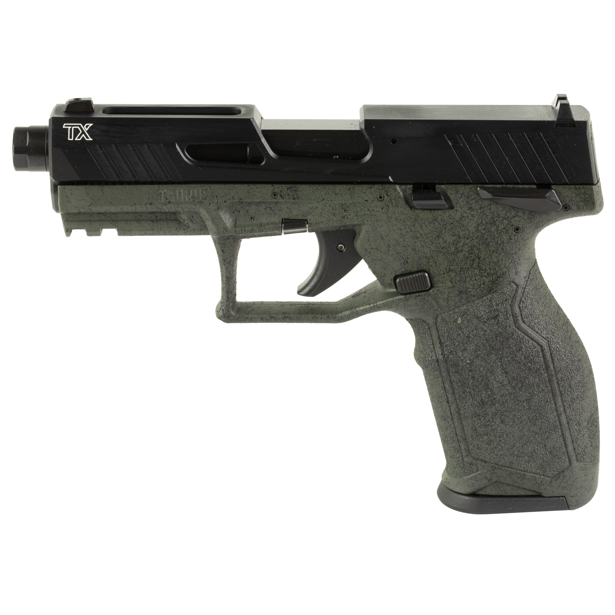 Taurus TX22 Gen2 Striker Fired 4.6″ 22 LR 22rd Adjustable Sights – Olive Drab Green, Black