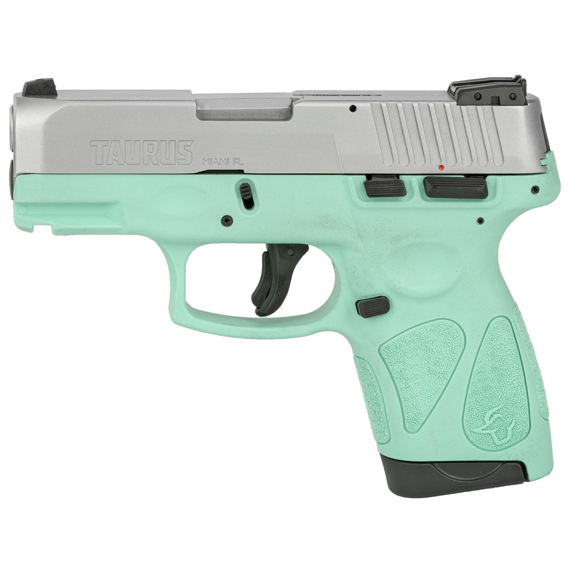 Taurus G2S 3.2″ 9mm 7rd Adjustable Sights – Cyan, Silver