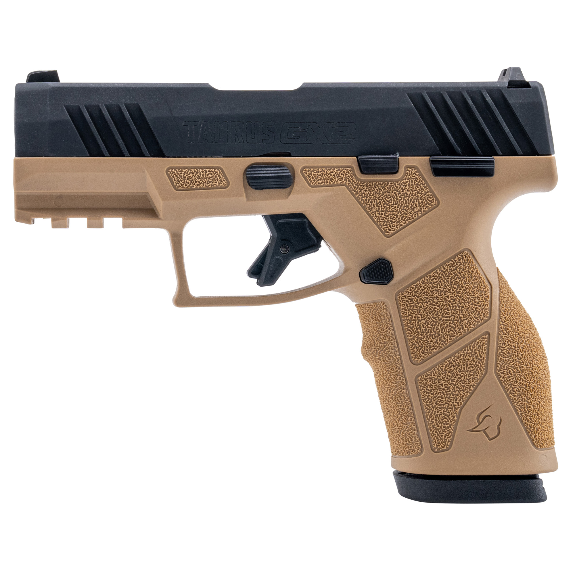 Taurus GX2 Striker Fired 3.38″ 9mm 13rd Blade Front/Adjustable Rear – Tan, Black