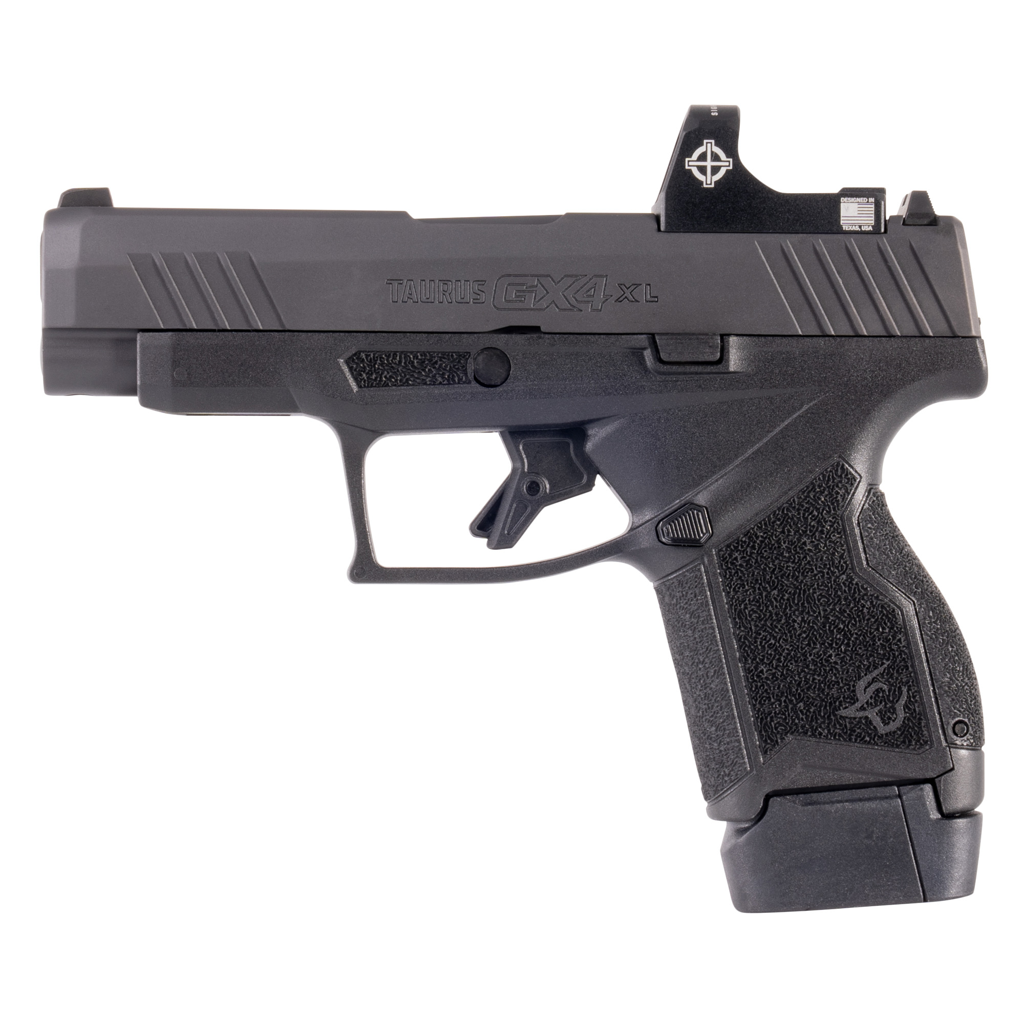 Taurus GX4XL Taurus Optic Ready Option Striker Fired 3.7″ 9mm 13rd Adjustable Sights – Black