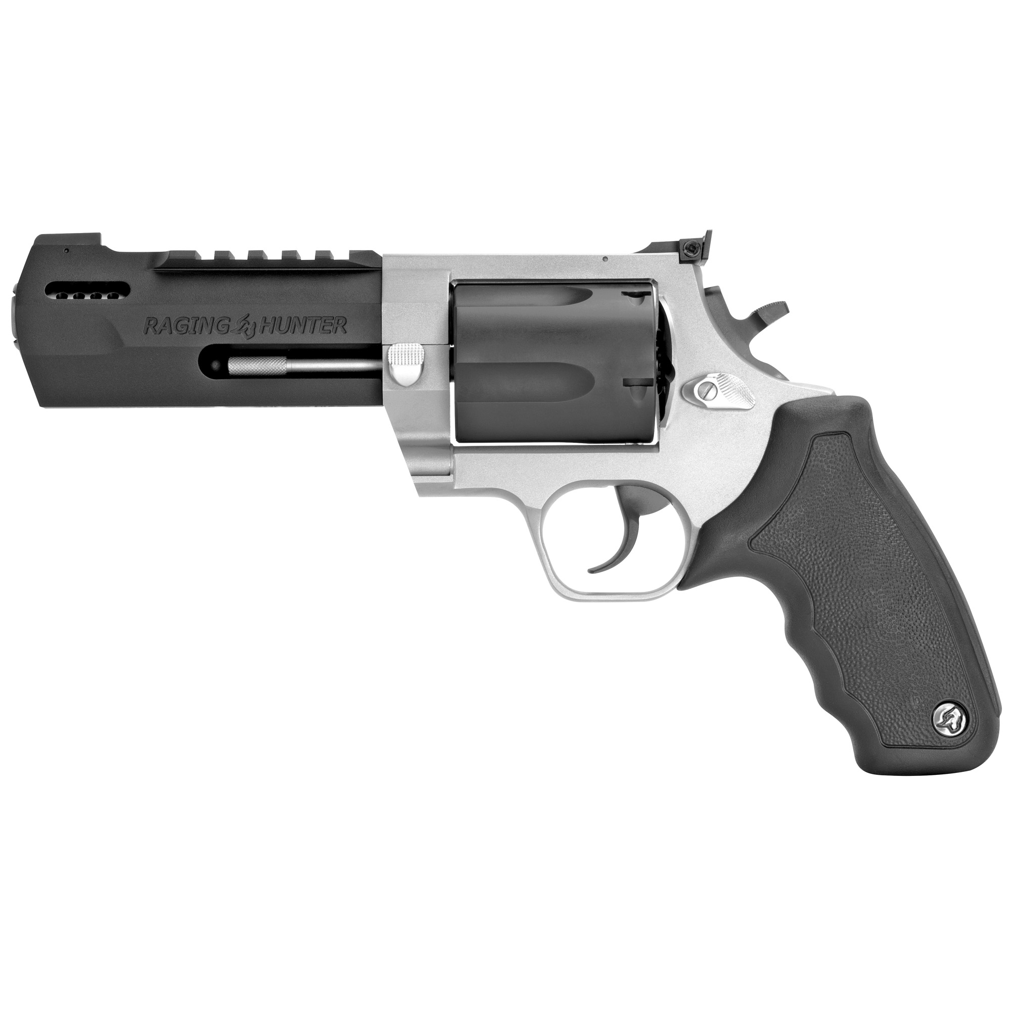 Taurus Raging Hunter Double Action 5.12″ 460 S&W 5rd Blade Front/Adjustable Rear – Black, Silver