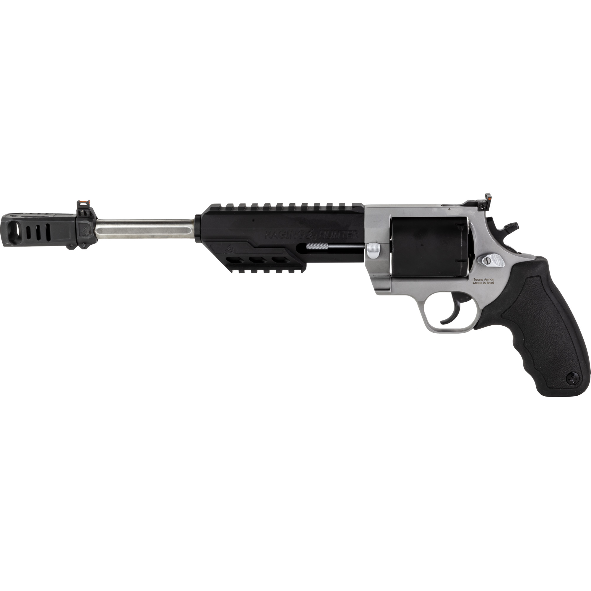 Taurus Raging Hunter Double Action 10″ 460 S&W 5rd Blade Front/Adjustable Rear – Black, Silver