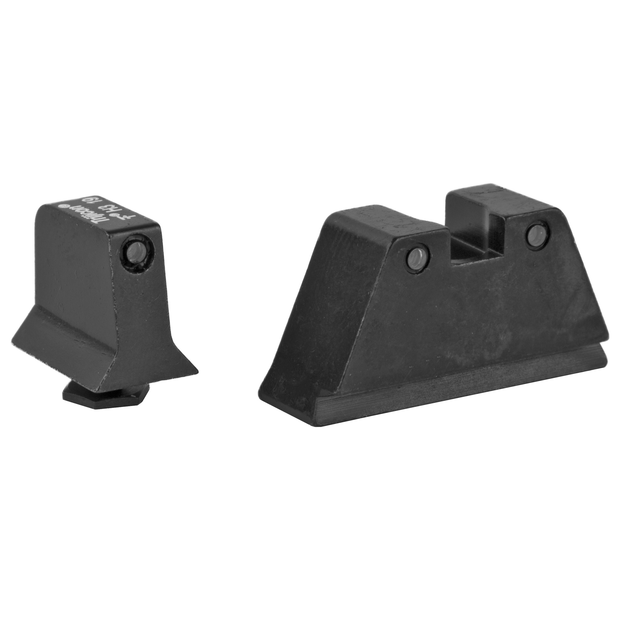 Trijicon Glock 17/17L/19/22/23/24/26/27/33/34/35/38/39 Suppressor/Optic Height Tritium Sight – Black