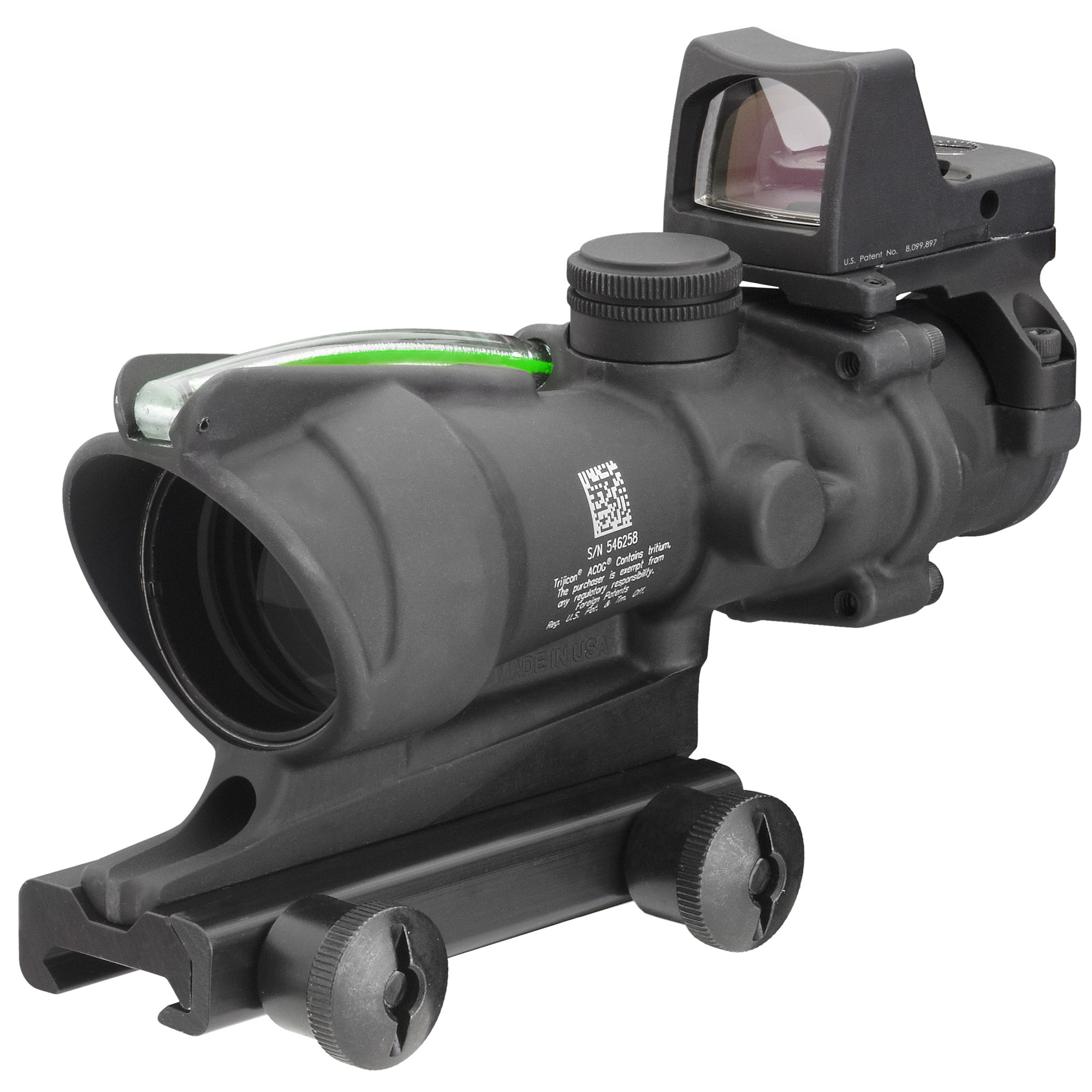 Trijicon ACOG Green Chevron .223 4X Rifle Scope – Black