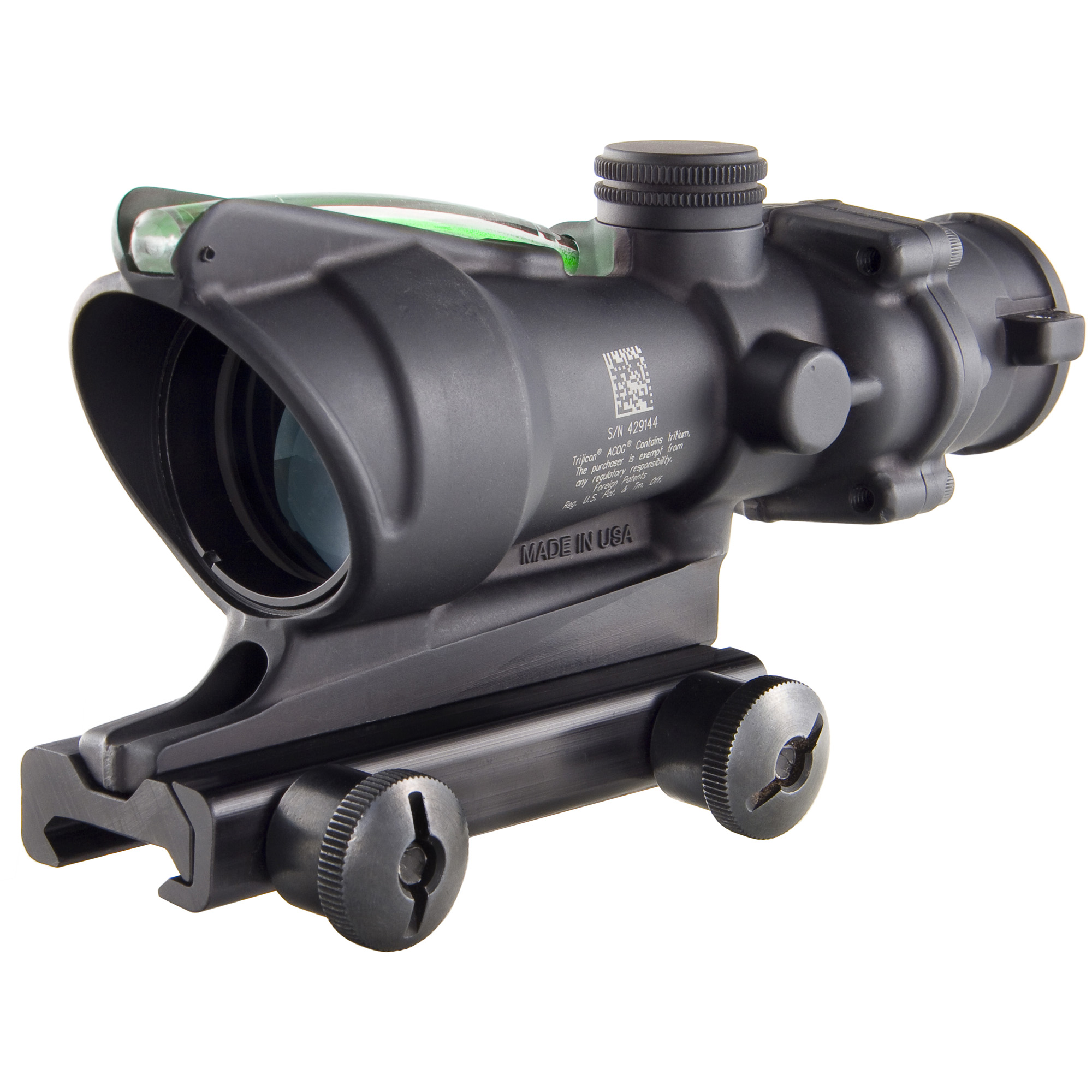 Trijicon ACOG Green Chevron .223 4X Rifle Scope – Black