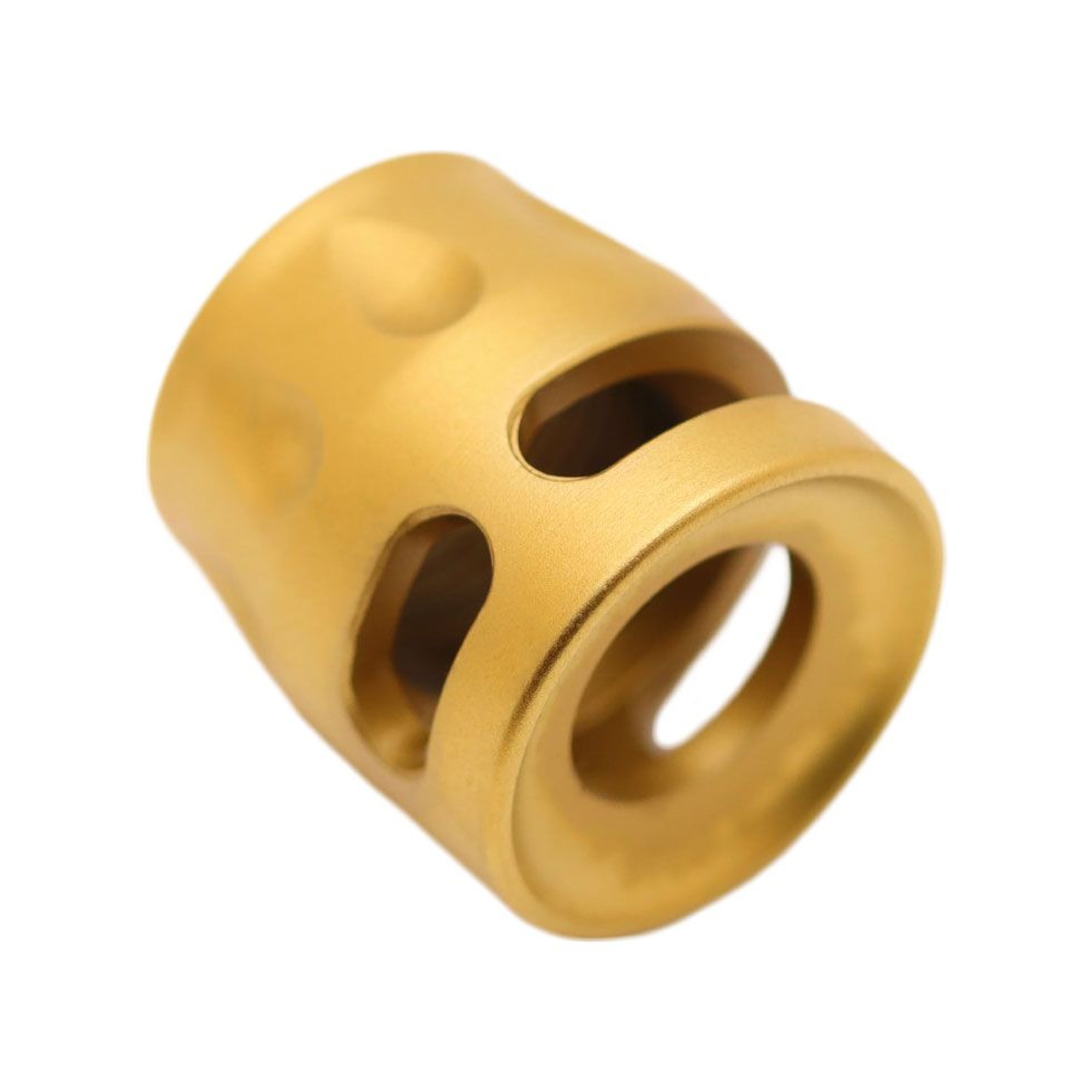 True Precision 1/2×28 Micro Comp 9mm Compensator – Gold