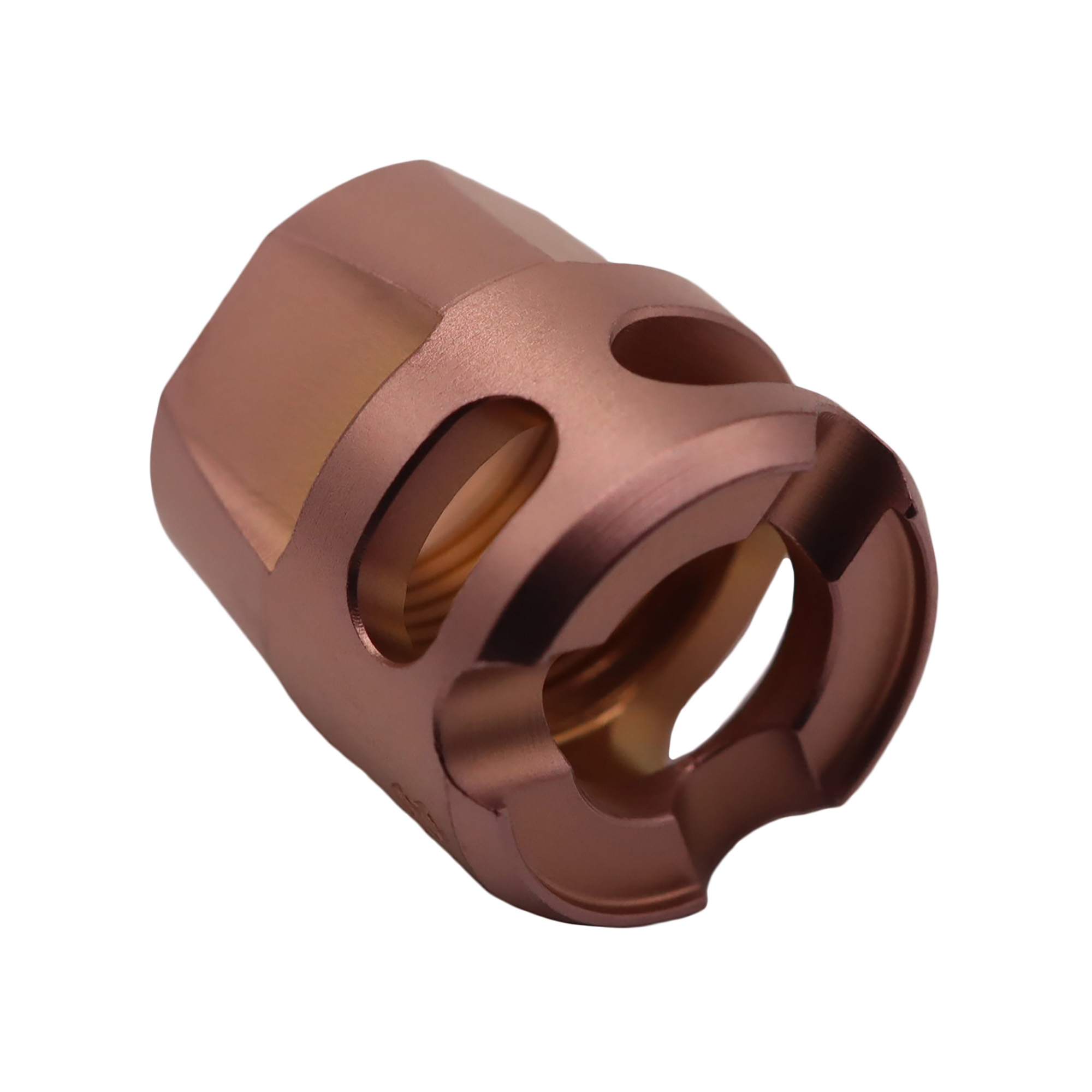 True Precision 1/2×28 Y-Micro Comp 9mm Compensator – Copper