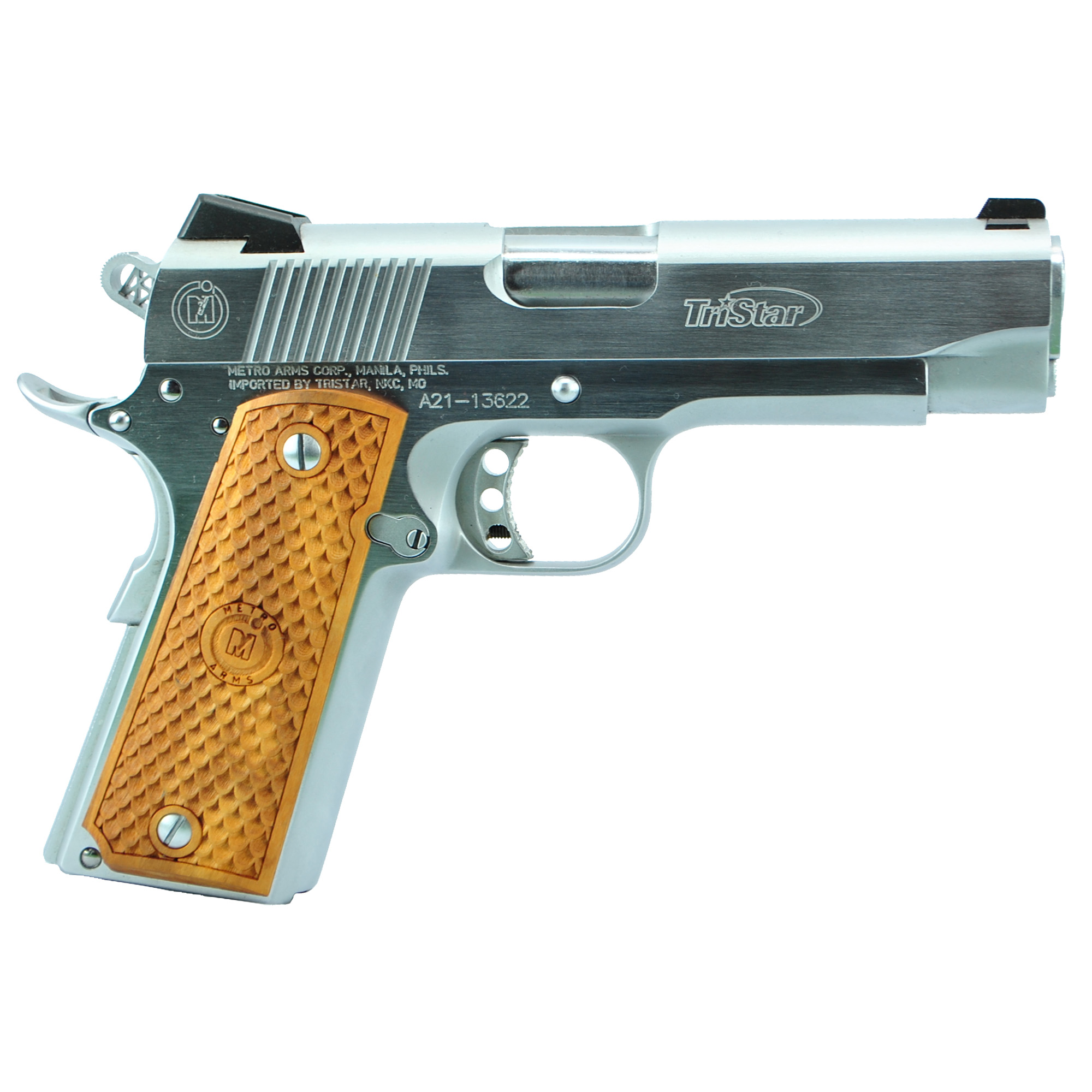 American Classic Commander 1911 4.25″ 45 ACP 8rd Novak – Silver