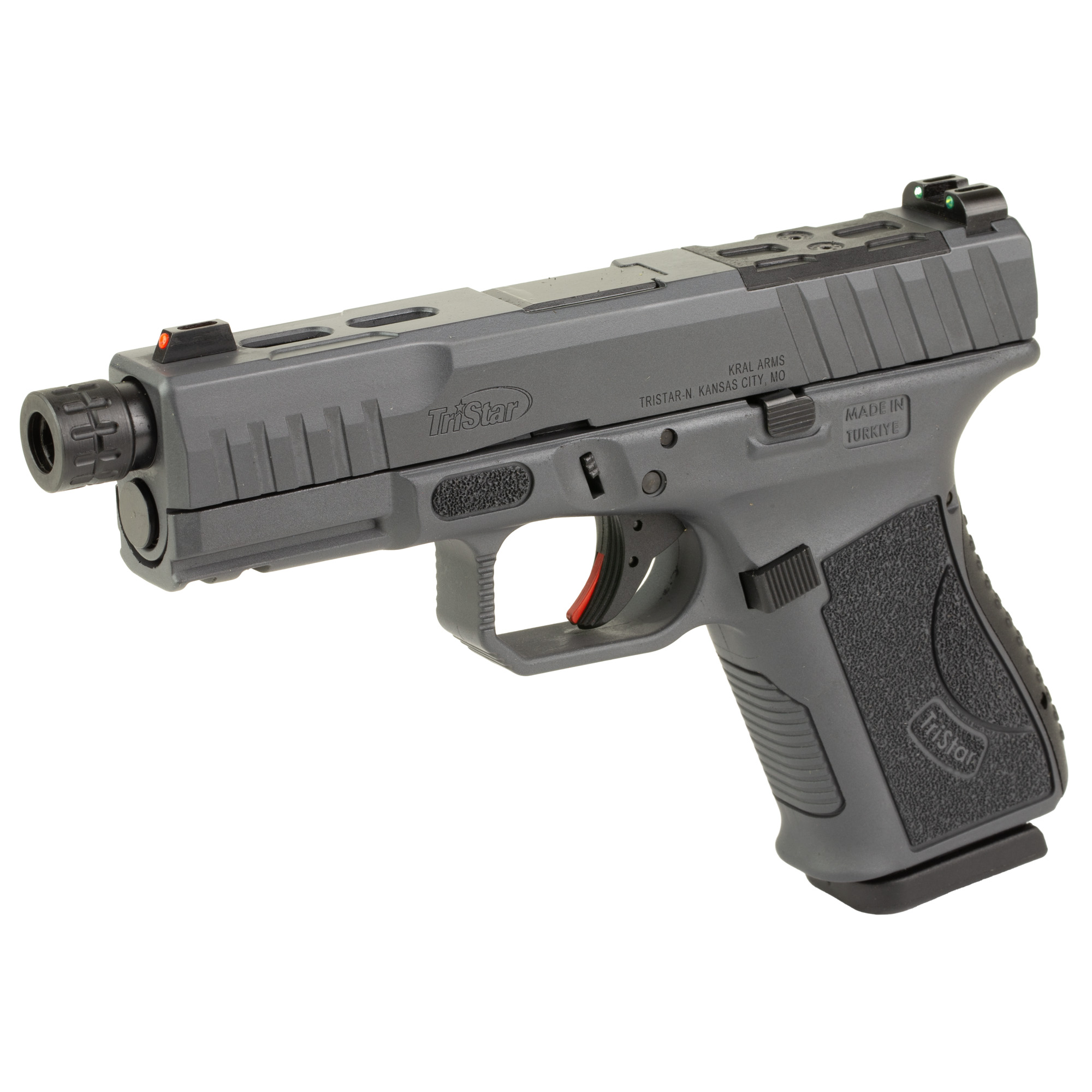 TriStar APOC Pro Striker Fired 4.48" 9MM 15 Rounds Fiber Optic - Gray-img-2
