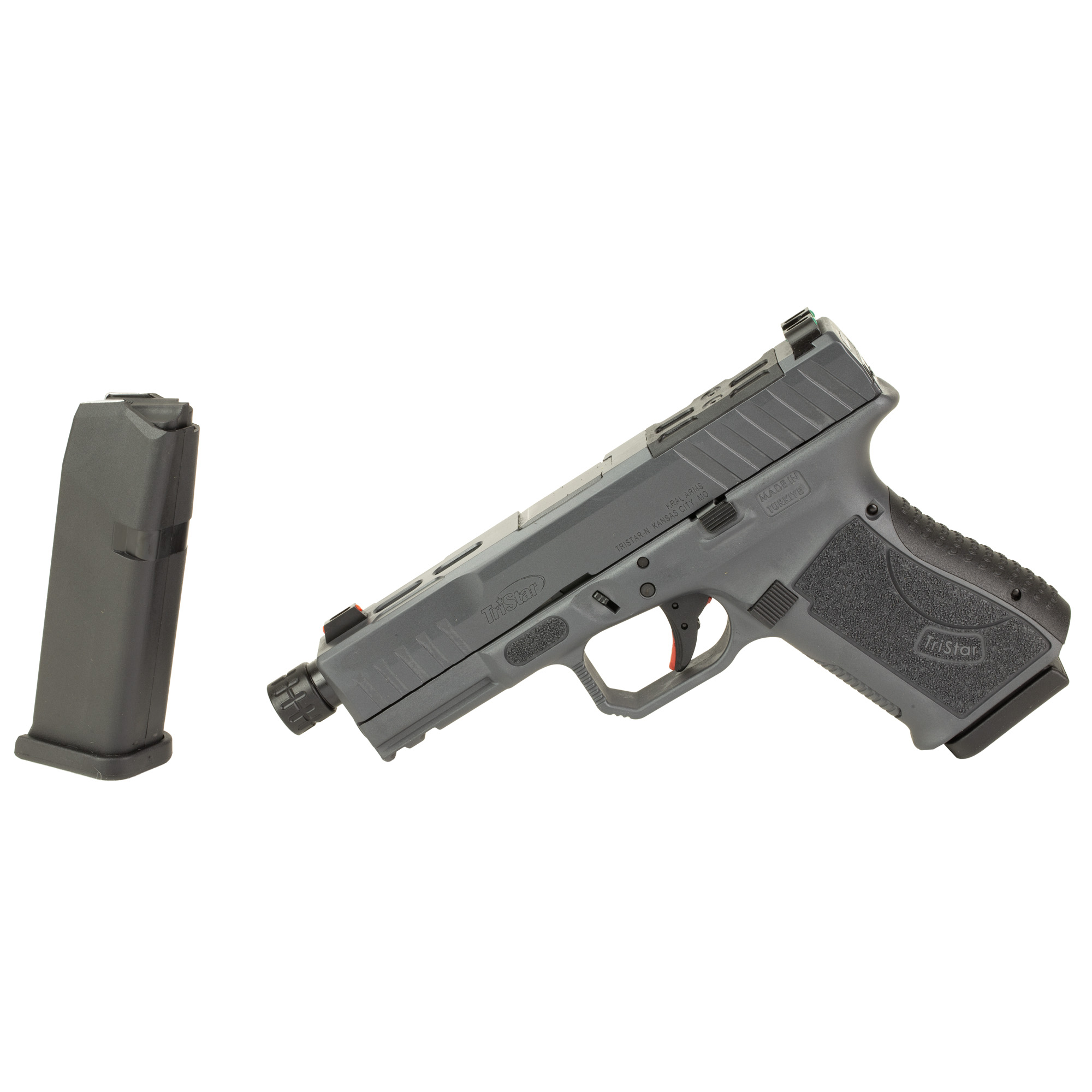 TriStar APOC Pro Striker Fired 4.48" 9MM 15 Rounds Fiber Optic - Gray-img-3