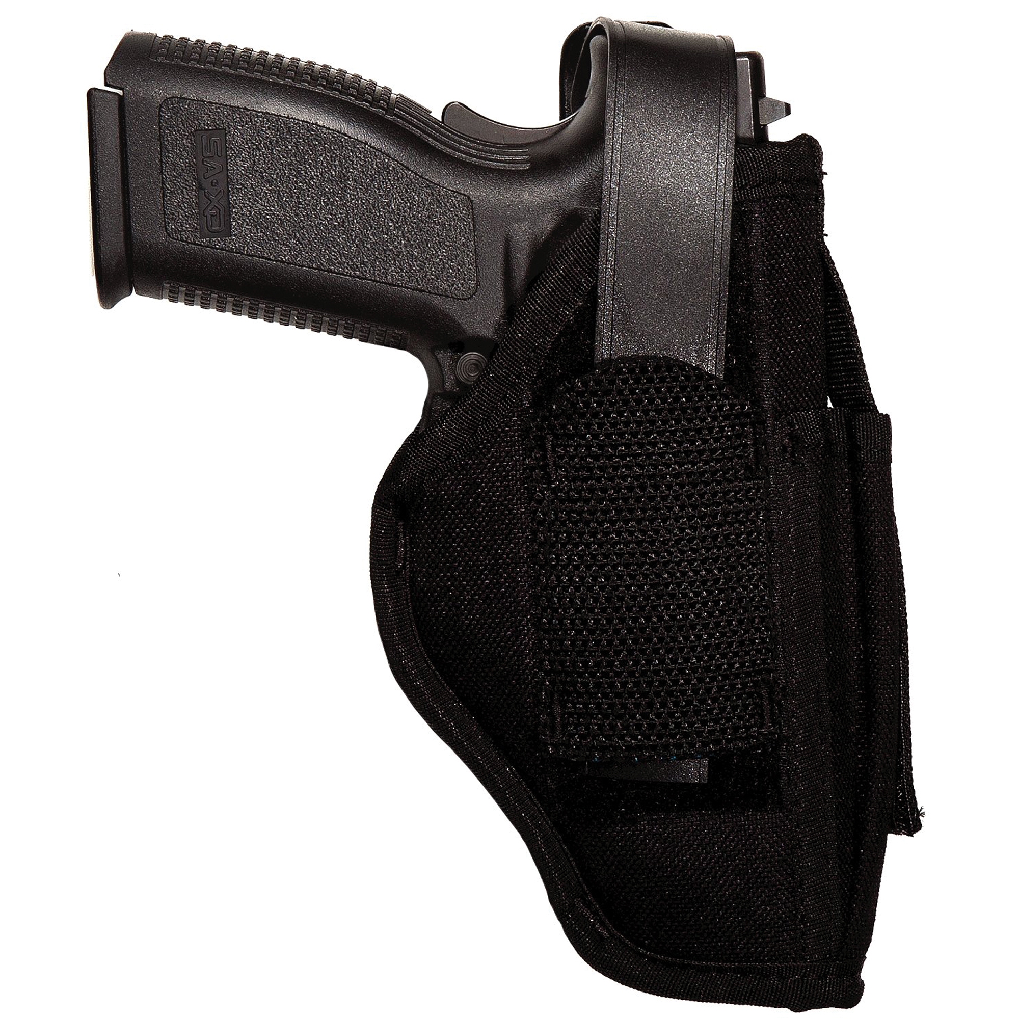 Uncle Mike’s Large Auto Cordura 4.5″ Ambidextrous Kodra Nylon Hip Holster – Black