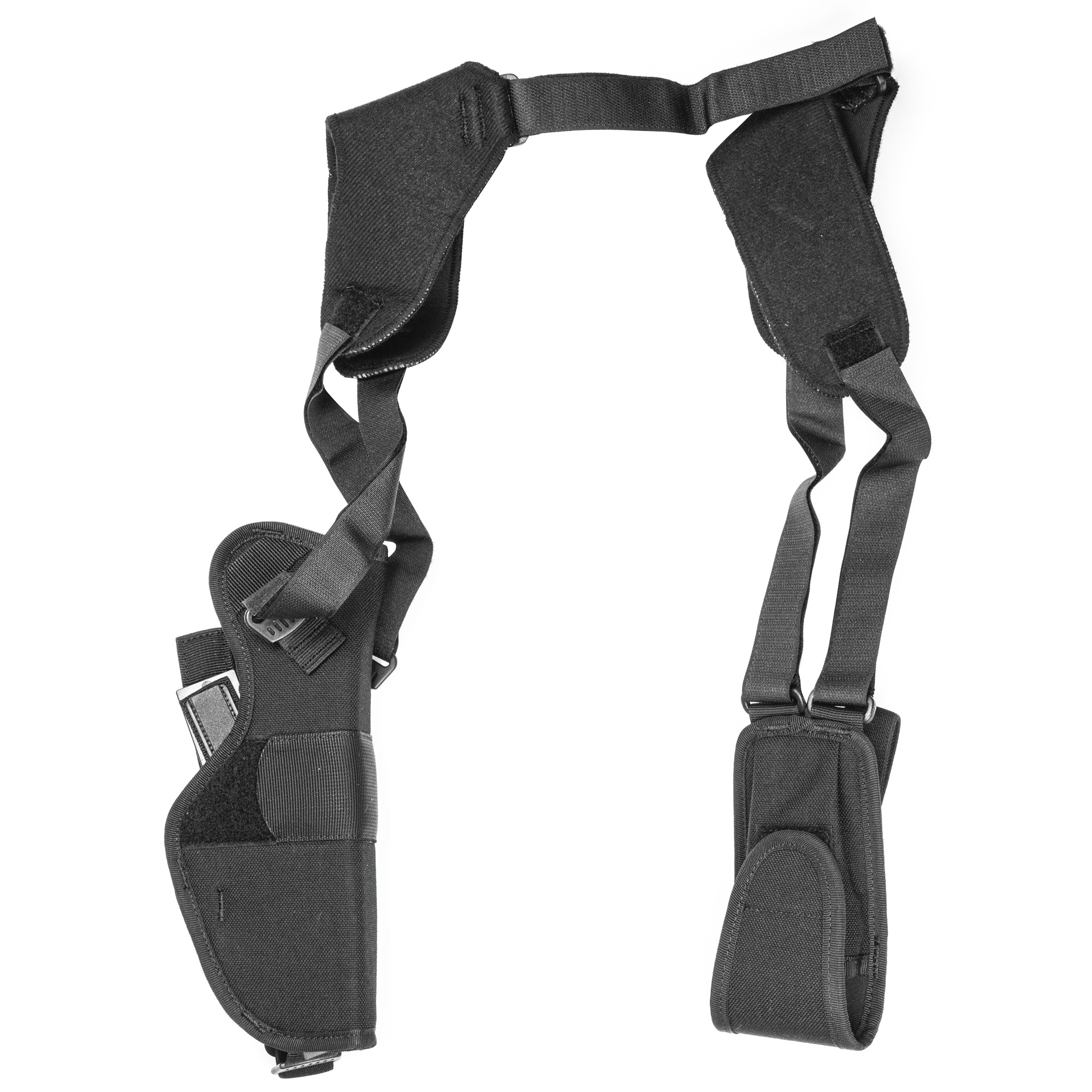 Uncle Mike’s Large Auto Pro Pak Vertical 4.5″ Right Hand Nylon Shoulder Holster – Black