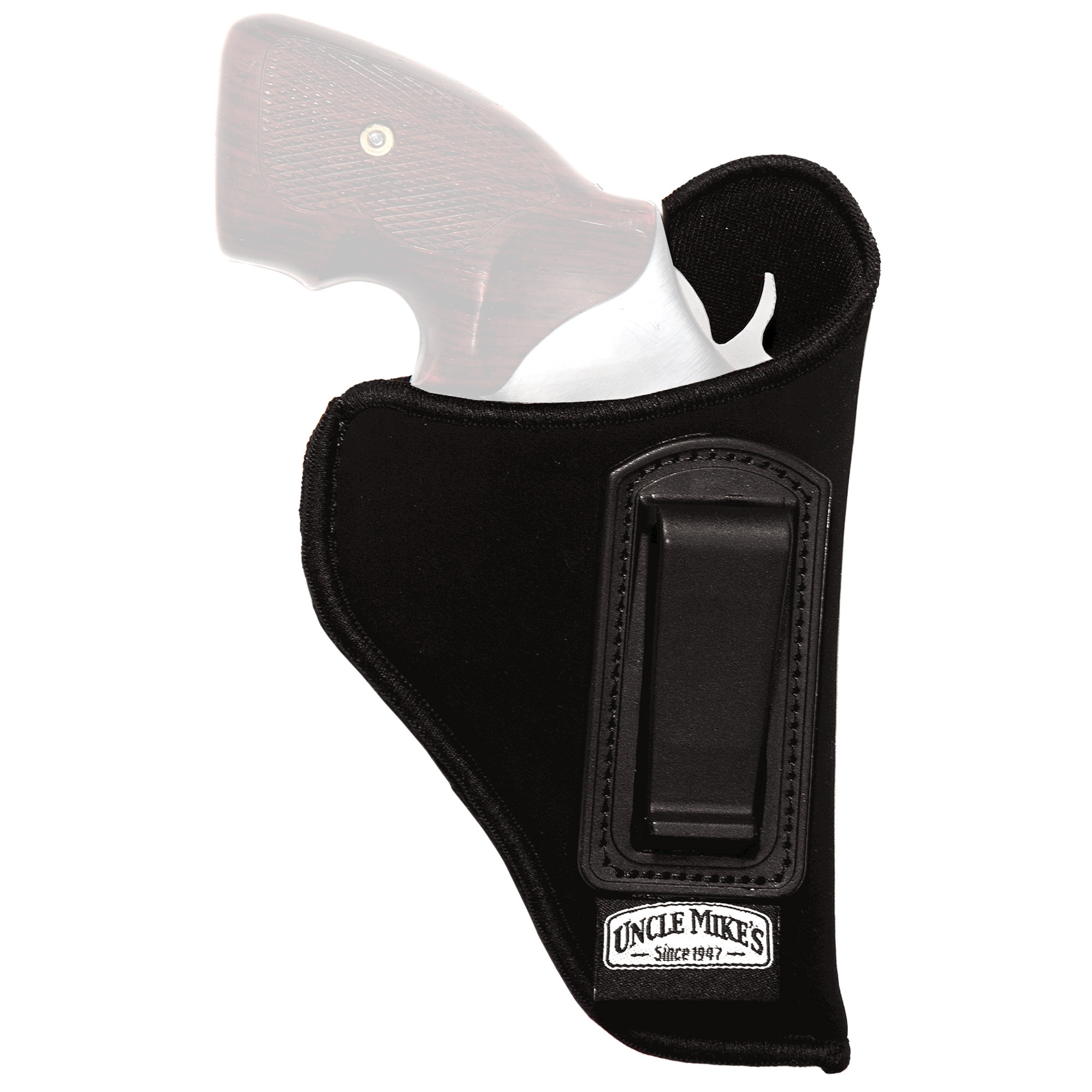 Uncle Mike’s Large Auto Inside Pant 5″ Left Hand Suede Holster – Black