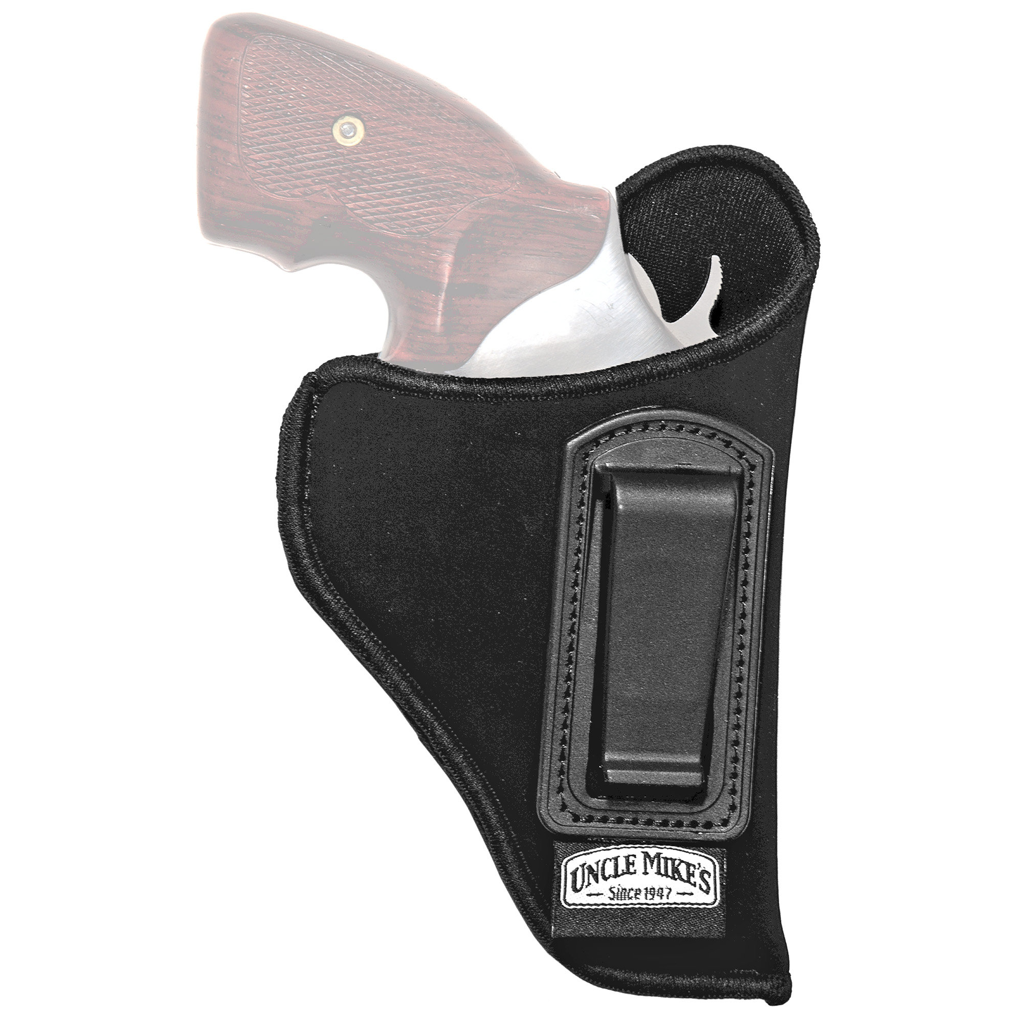 Uncle Mike’s Glock 26 Inside Pant 3.25″ Left Hand Suede Holster – Black