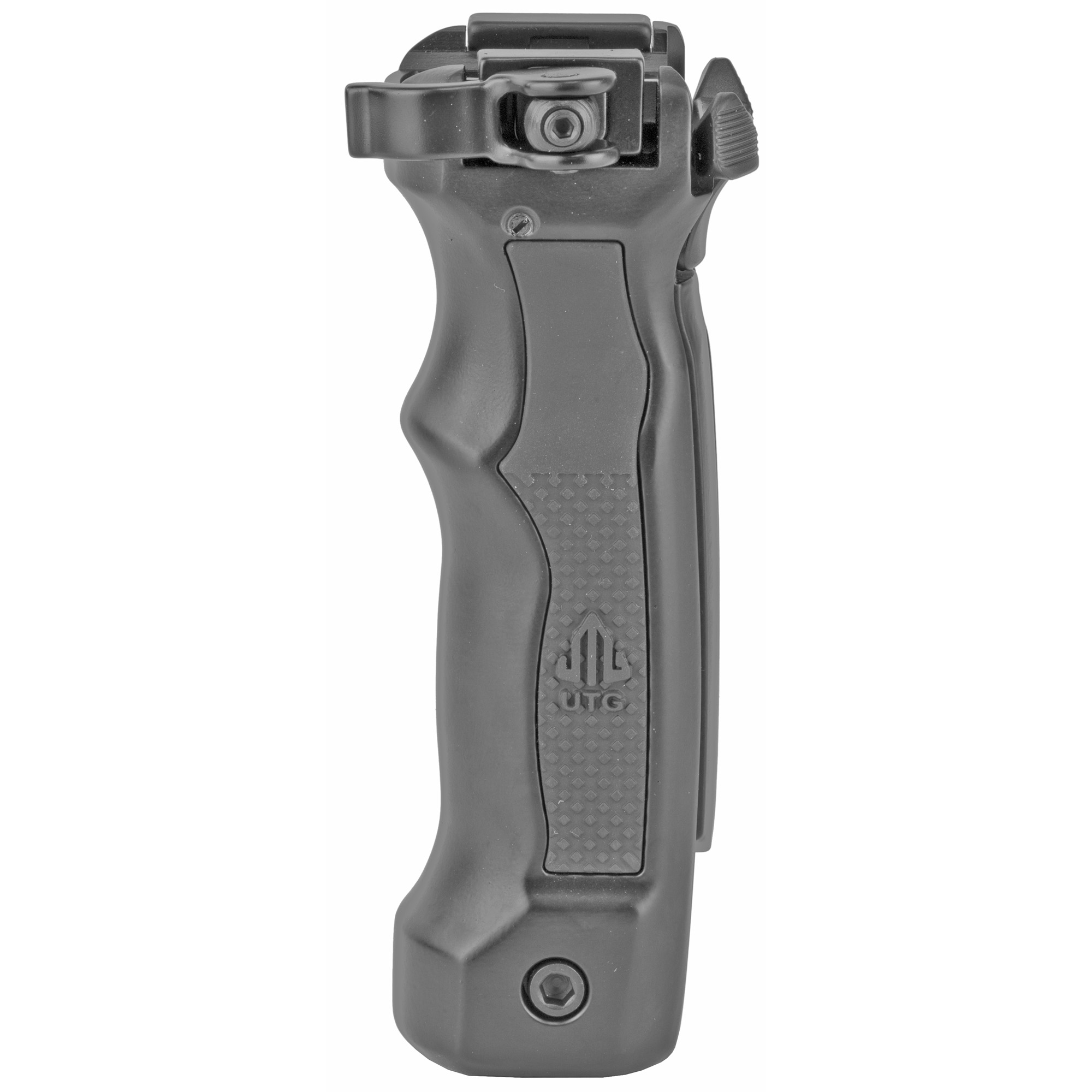 UTG D Grip with Ambi. Quick Release Deployable Bipod – Black