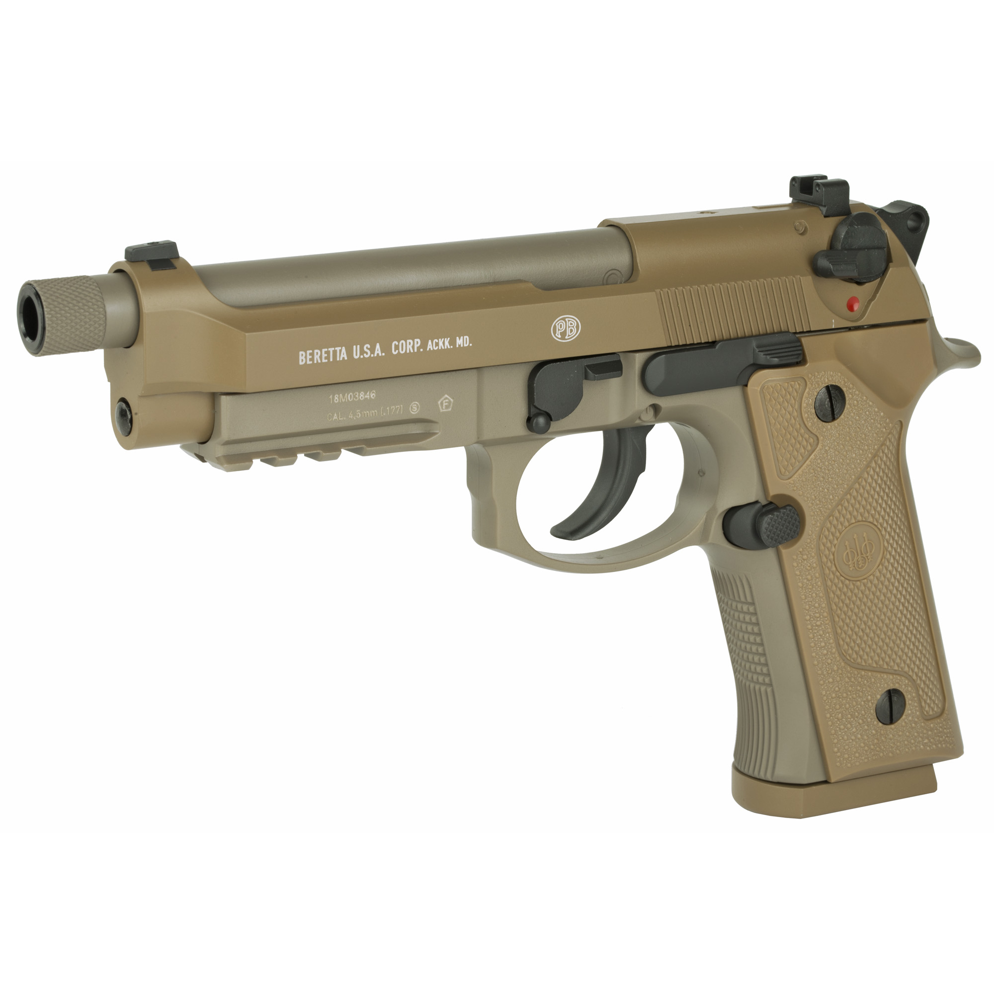 Umarex Beretta M9A3 .177 Cal BB 4.75" Air Pistol 18 Rounds 330FPS - Flat Da-img-2