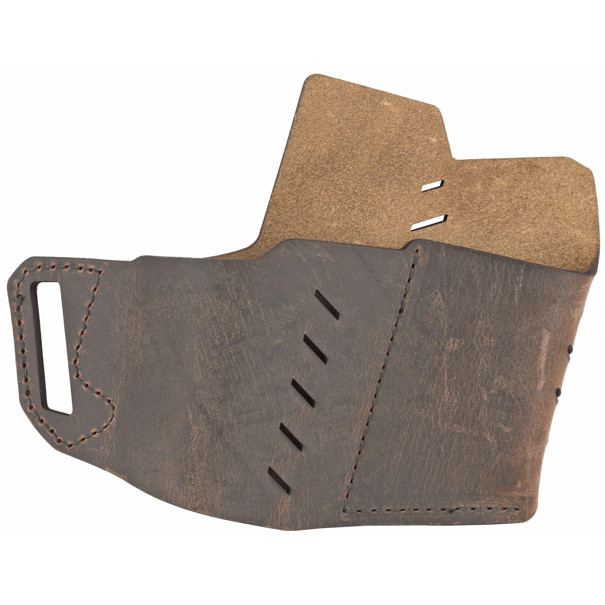 Versacarry Double Stacked Pistol Commander Water Buffalo Right Hand Leather Belt Holster – Brown