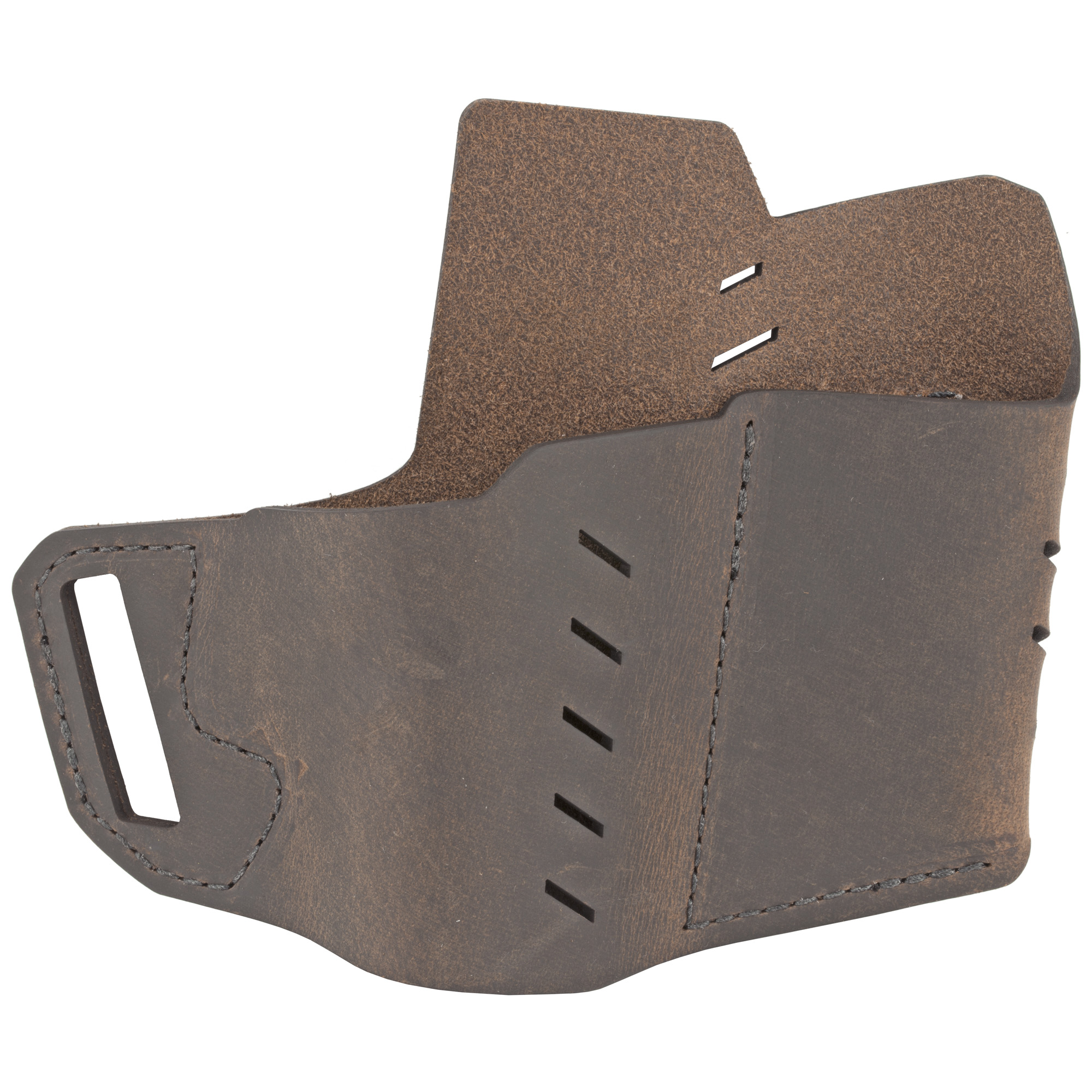 Versacarry Glock 43 & Springfield XDS-3.3 Commander Water Buffalo Right Hand Leather Belt Holster – Brown