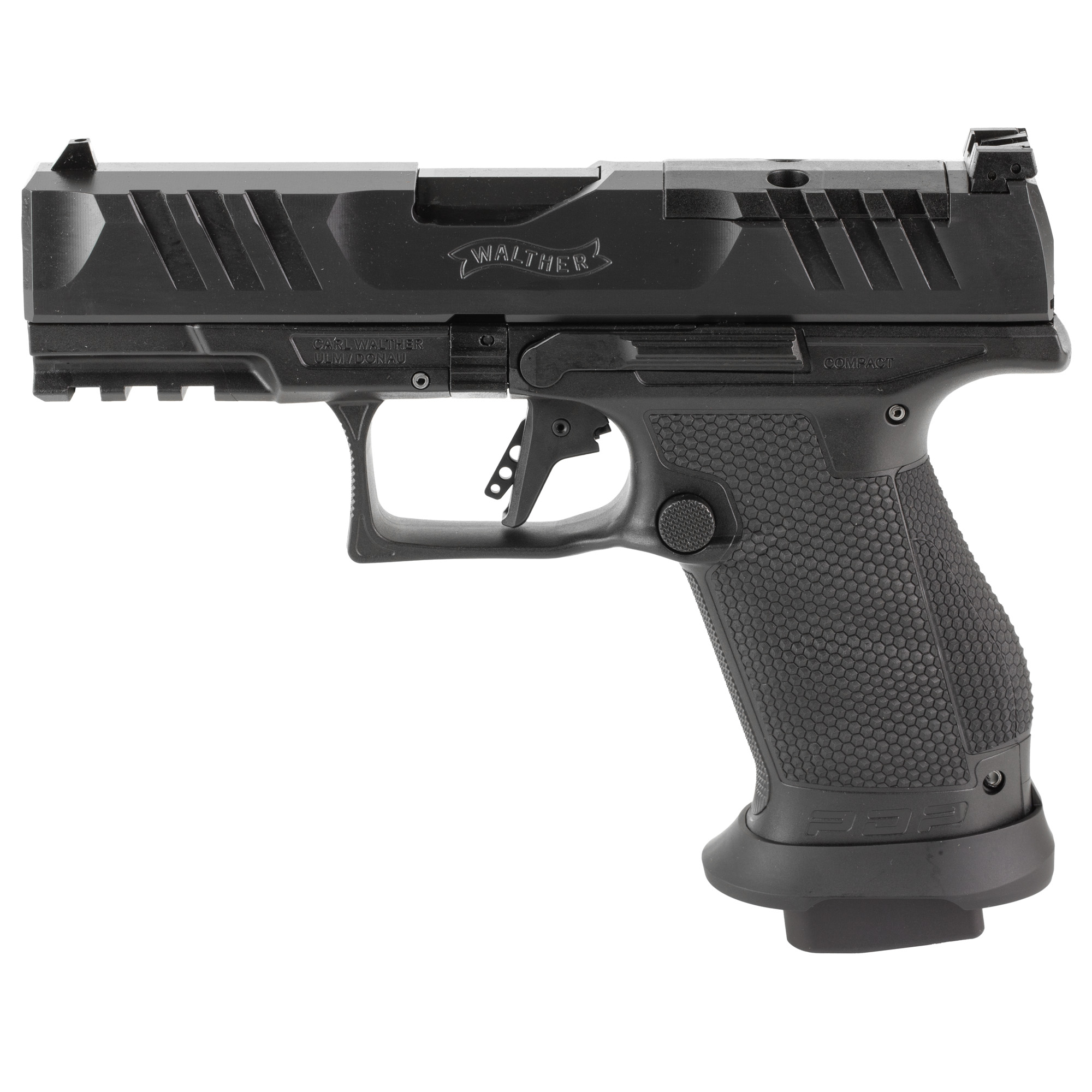 Walther PDP Compact Pro-E Striker Fired 4″ 9mm 10rd Adjustable Sights – Black