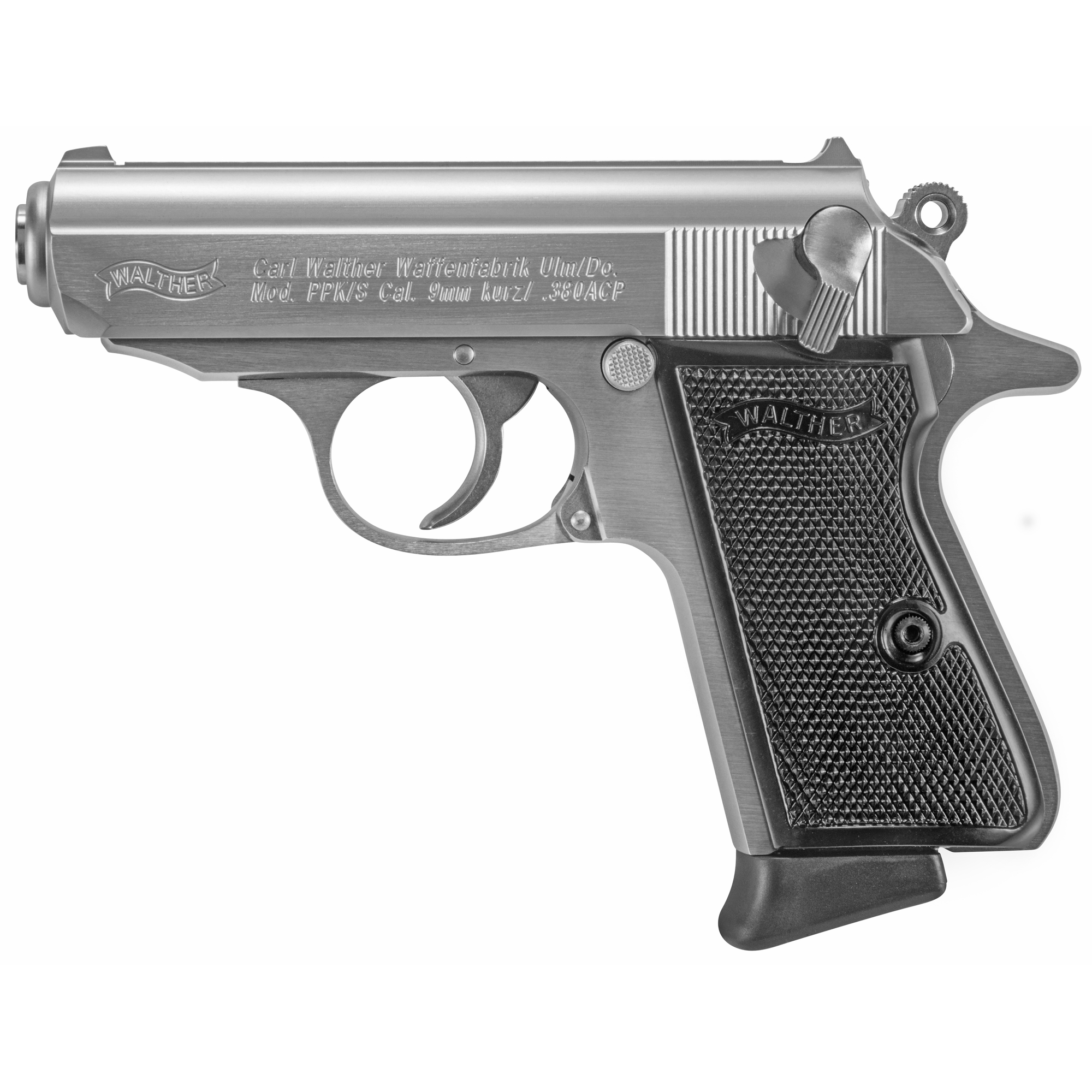 Walther PPK/S 3.3″ 380 ACP 7rd Fixed Sights – Silver