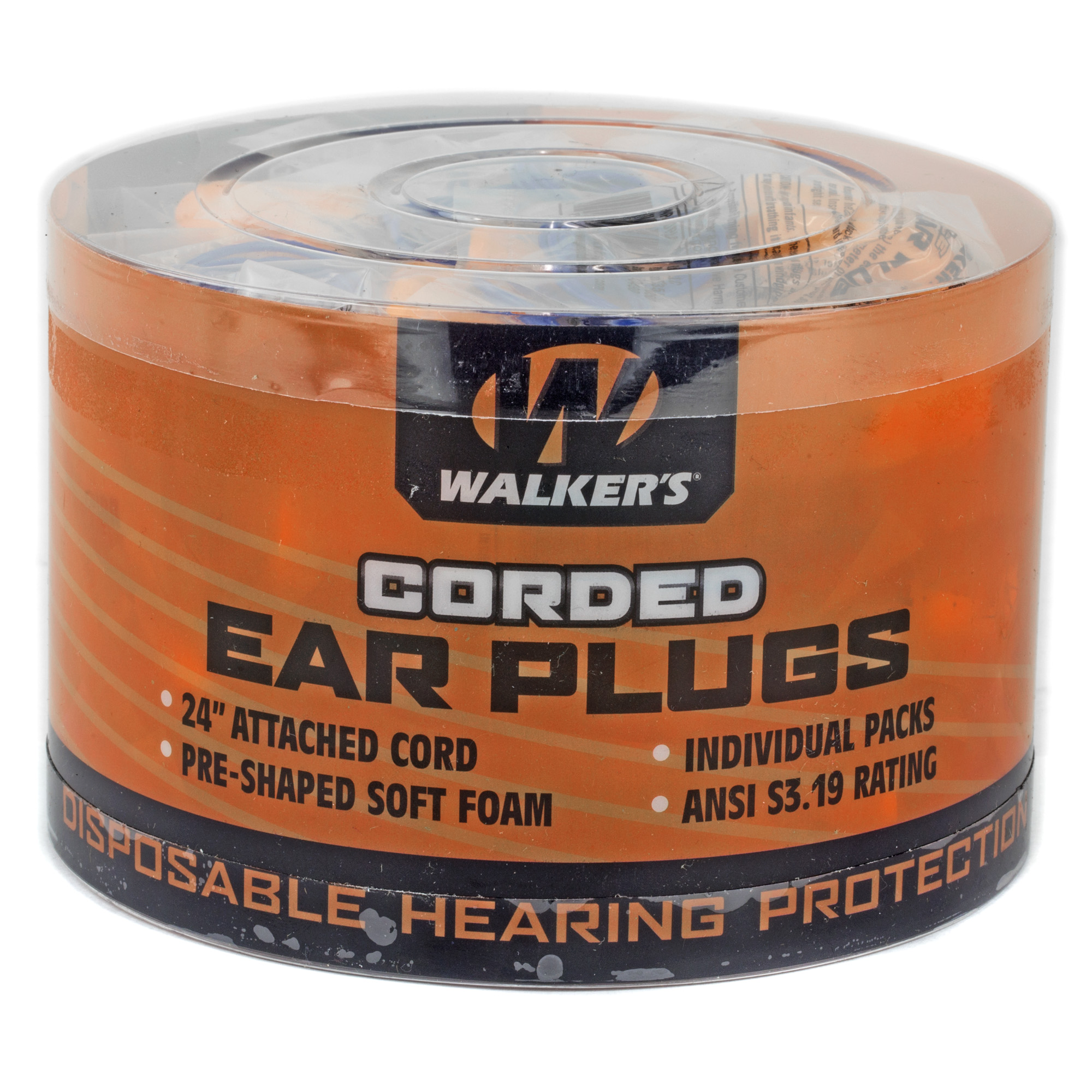 Walker’s Foam Ear Plug – 50 – Orange