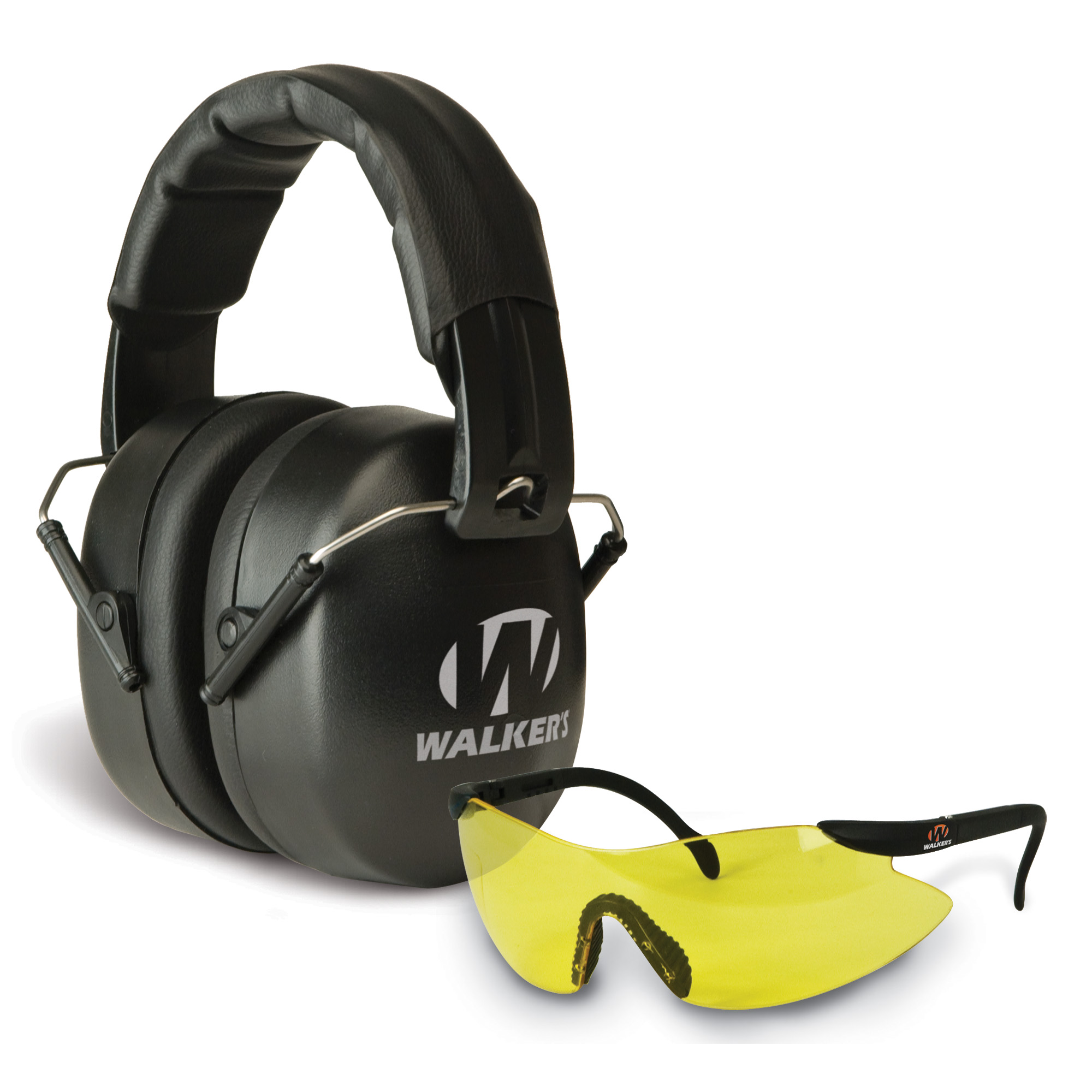 Walker’s Folding Polycarbonate Earmuff – Black