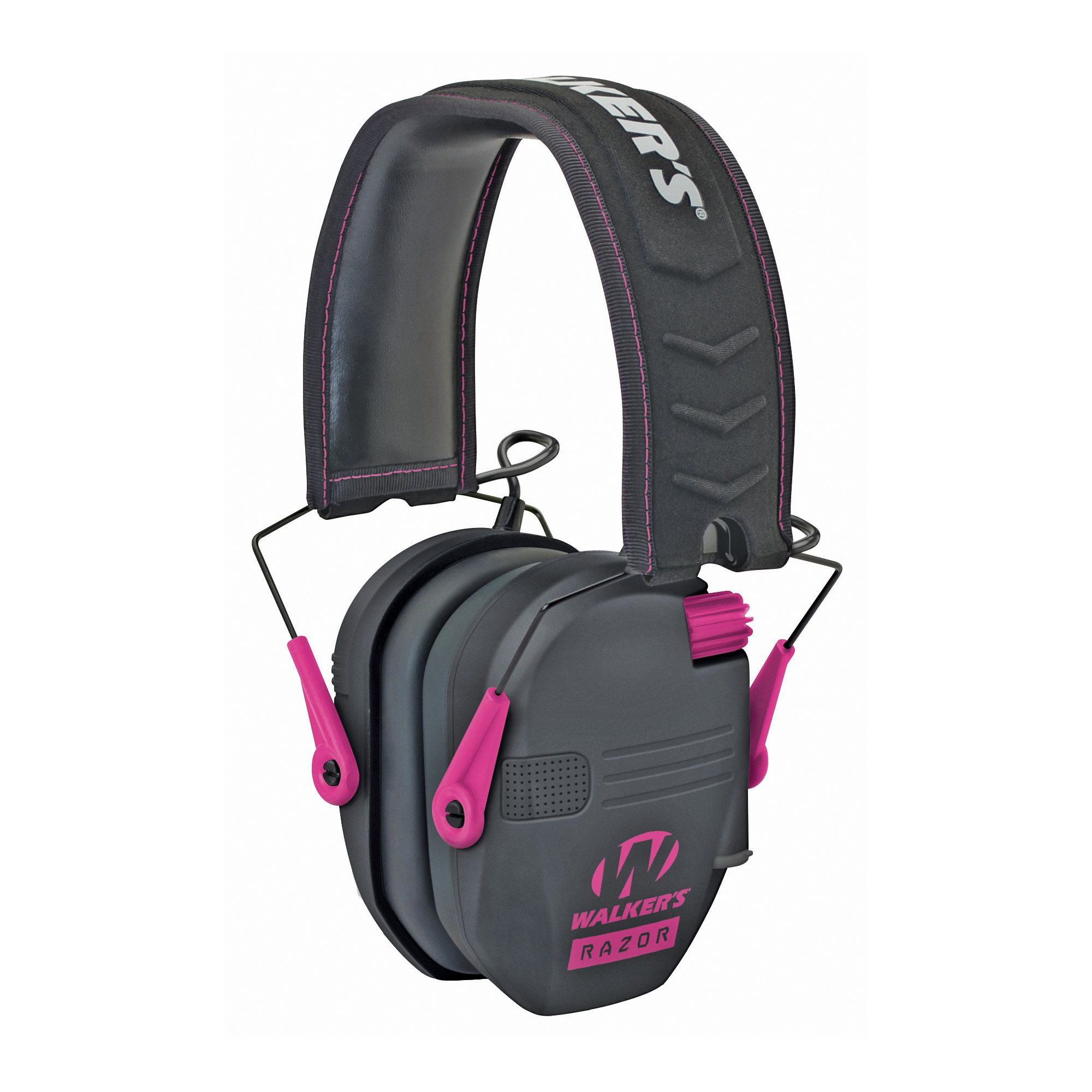 Walker’s Razor Plastic Earmuff – 1 – Black, Pink