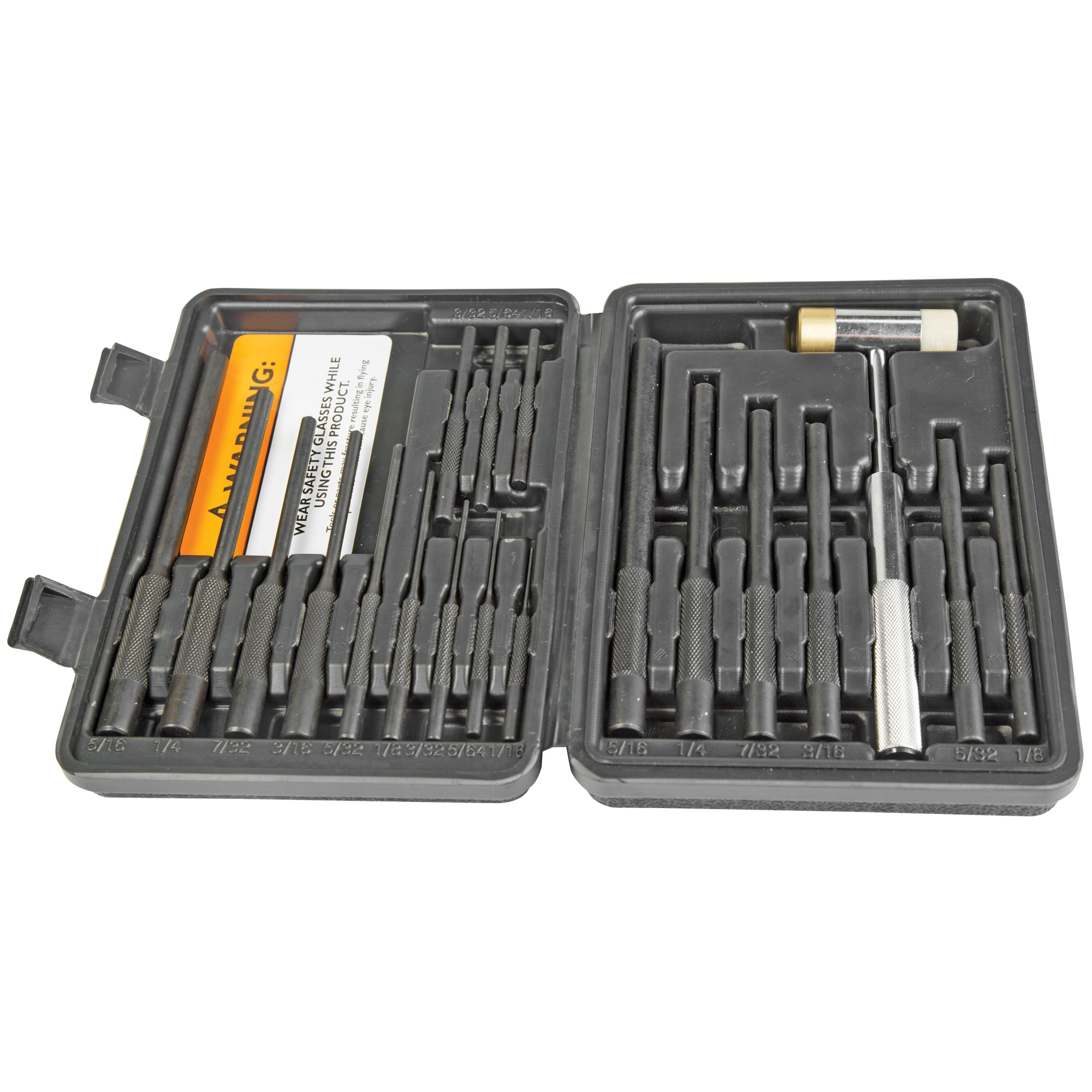 Wheeler Master Roll Pin Punch Set – Black