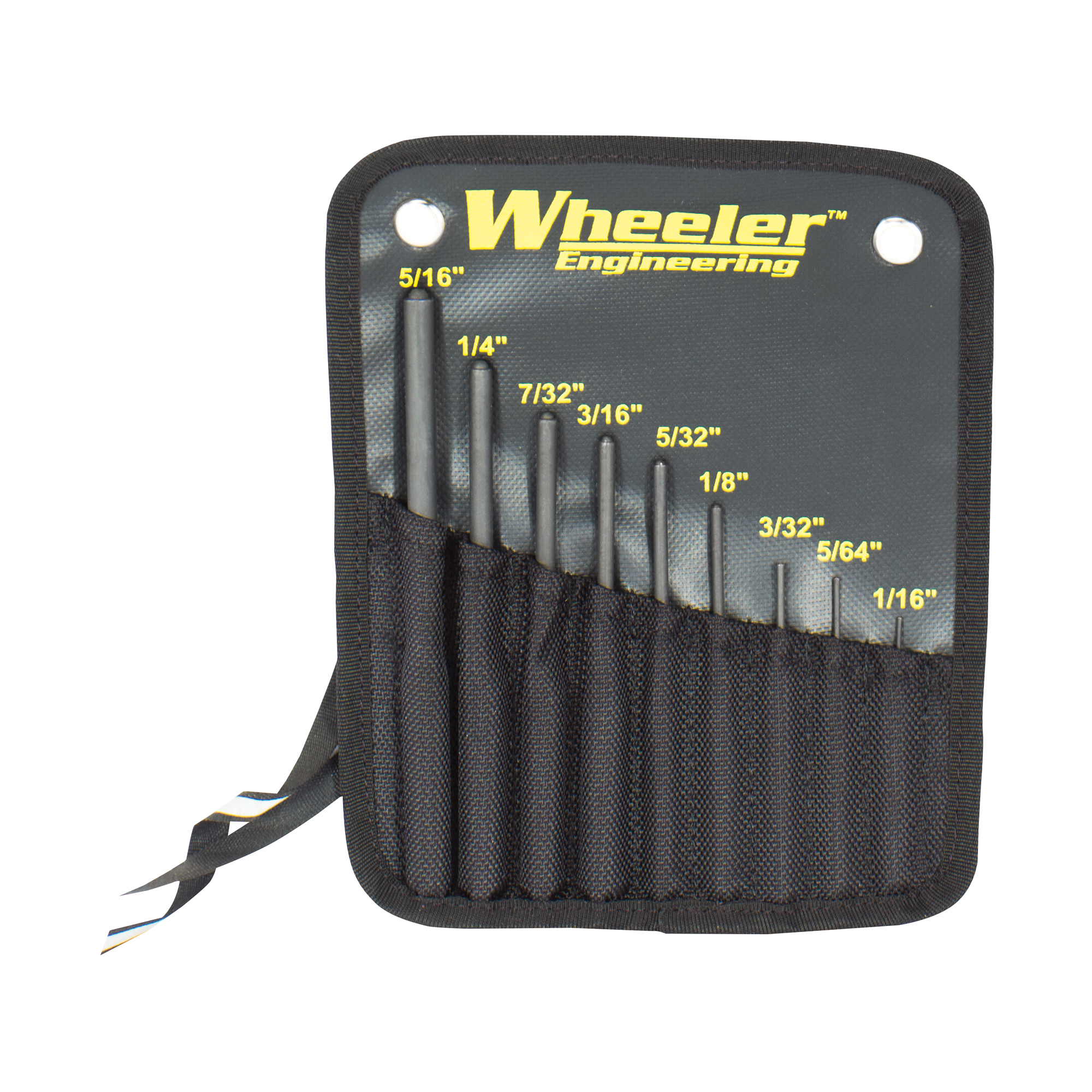 Wheeler Roll Pin Punch Set Steel Tool 9 Piece