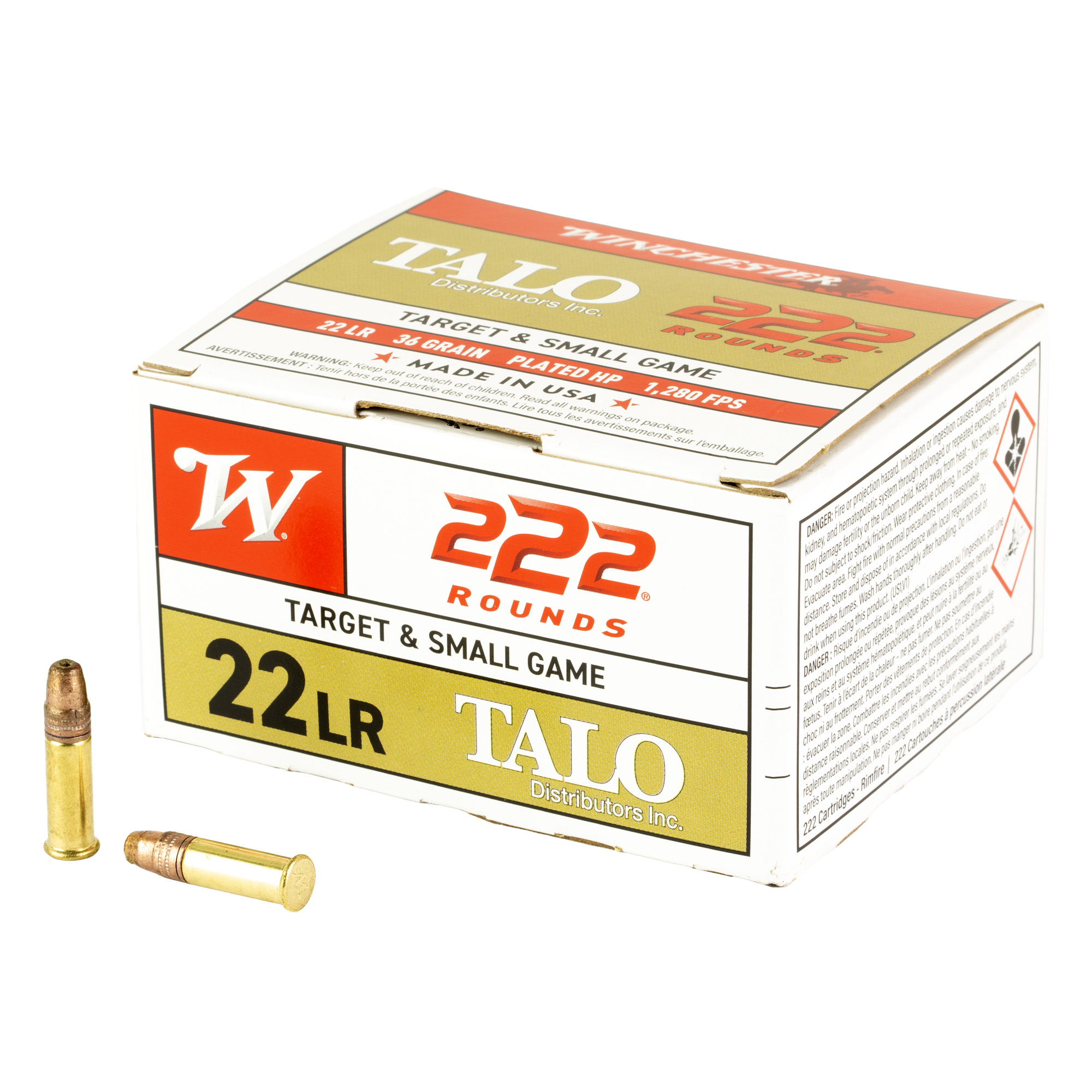 Winchester Rimfire 22 LR 36gr Plated Hollow Point – 222rd