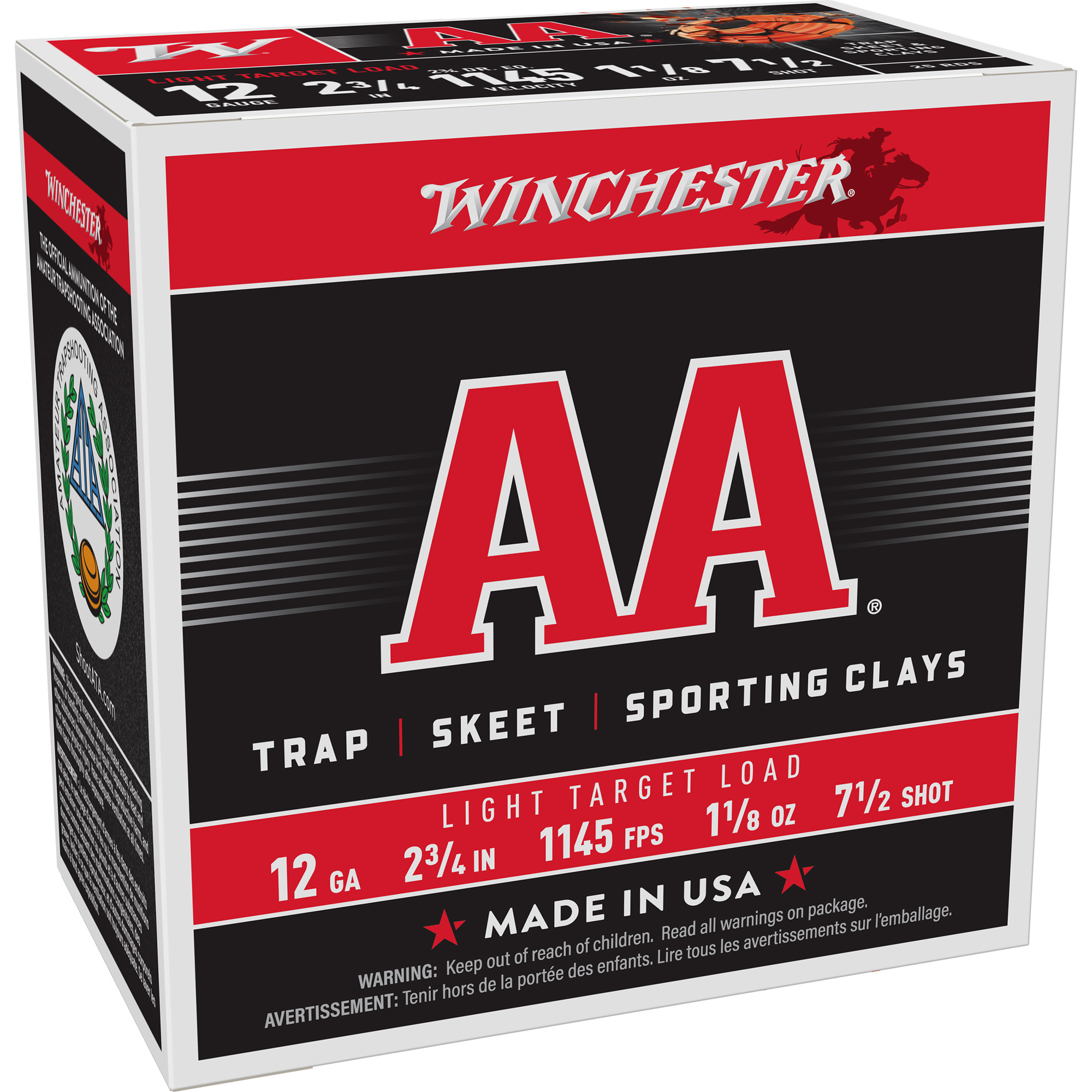 Winchester AA Target 12 Gauge 2.75″ #8 Shotshell – 25rd