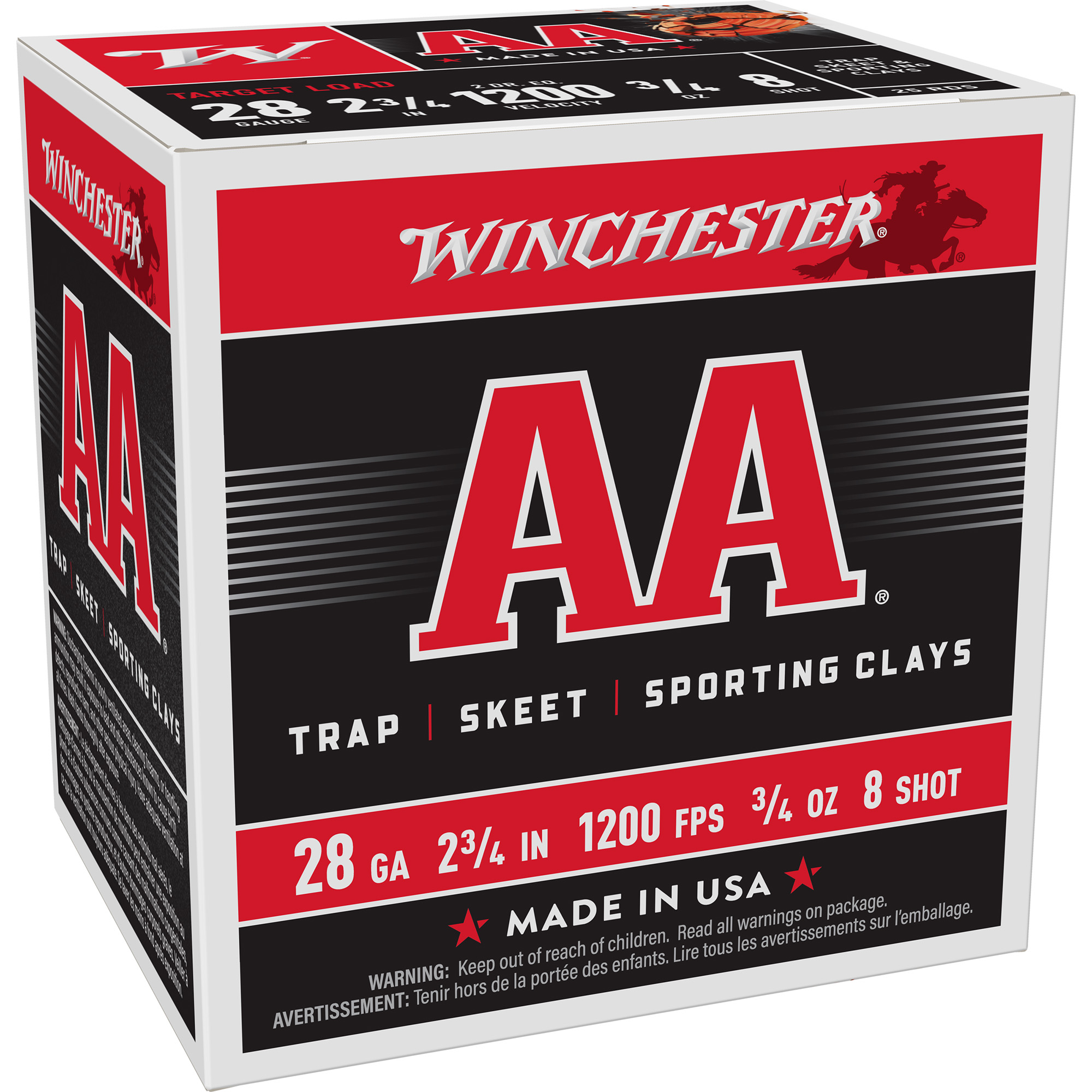 Winchester AA TARGET 28 Gauge 2.75″ #8 Shotshell – 25rd