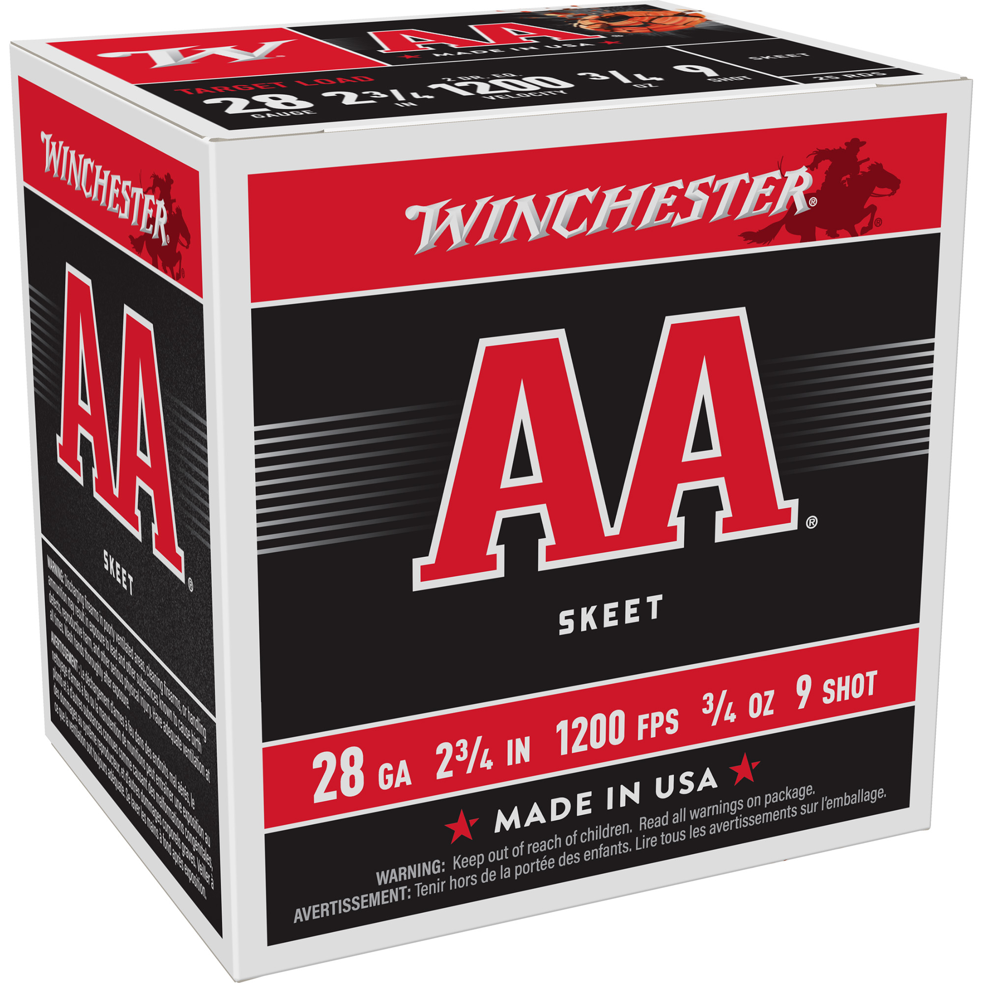 Winchester AA Target 28 Gauge 2.75″ #9 Shotshell – 25rd