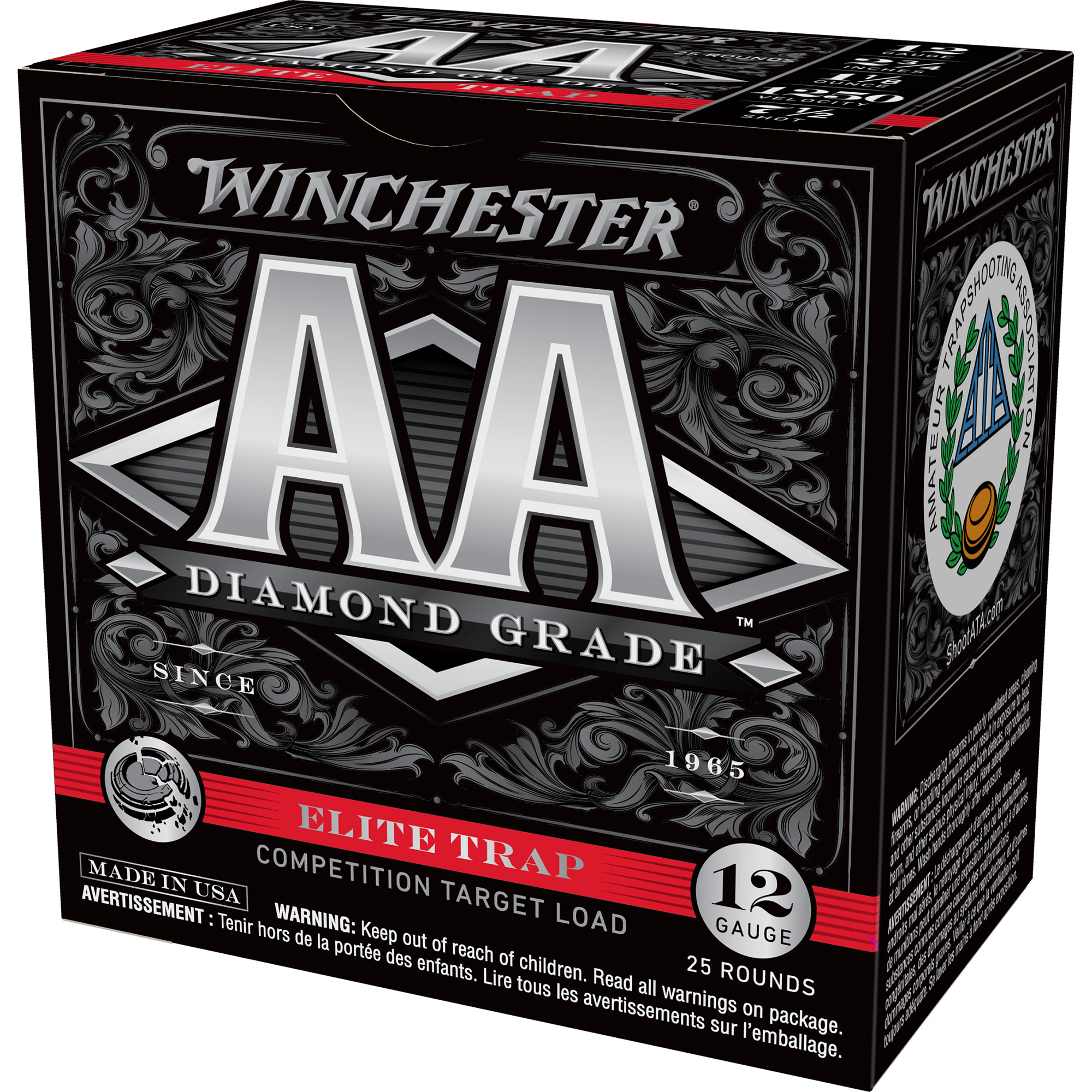 Winchester AA Diamond Grade 12 Gauge 2.75″ #7.5 Shotshell – 25rd