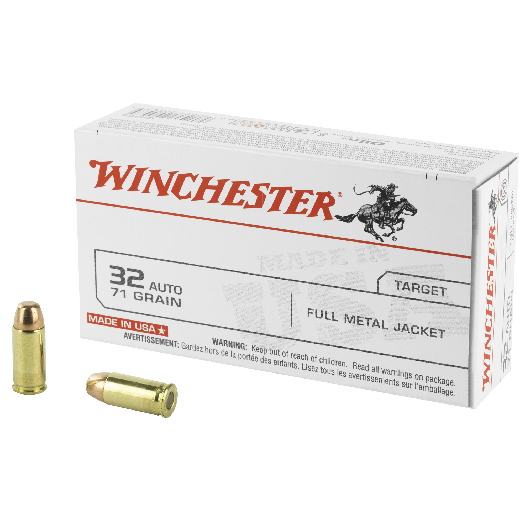 Winchester USA 32 ACP 71gr Full Metal Jacket – 50rd