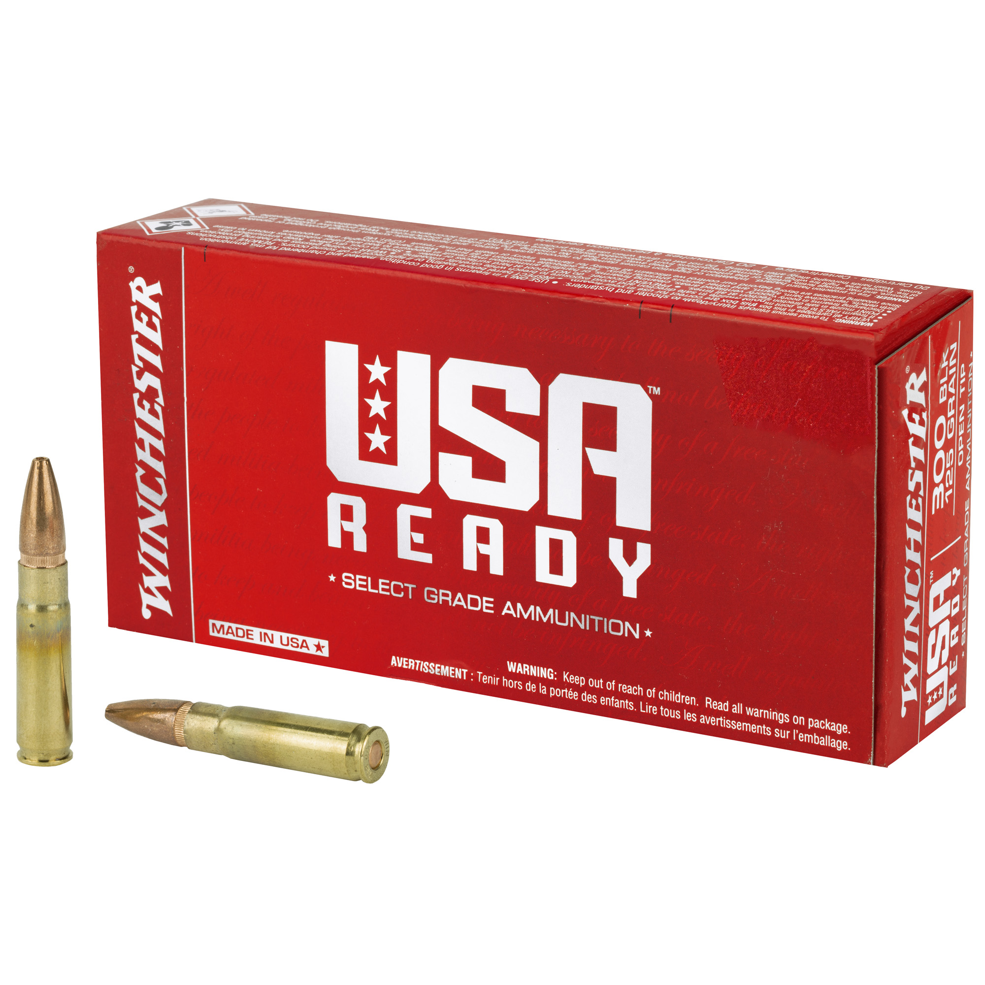 Winchester USA Ready 300 Blackout 125gr Open Tip – 20rd