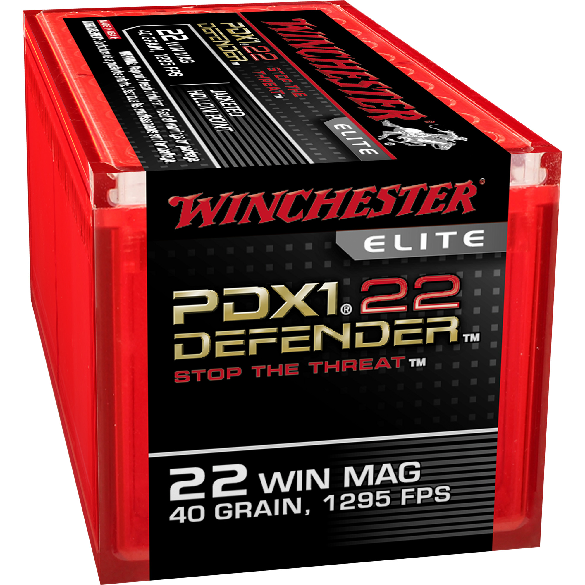 Winchester PDX1 Defender 22 WMR 40gr Jacketed Hollow Point – 50rd